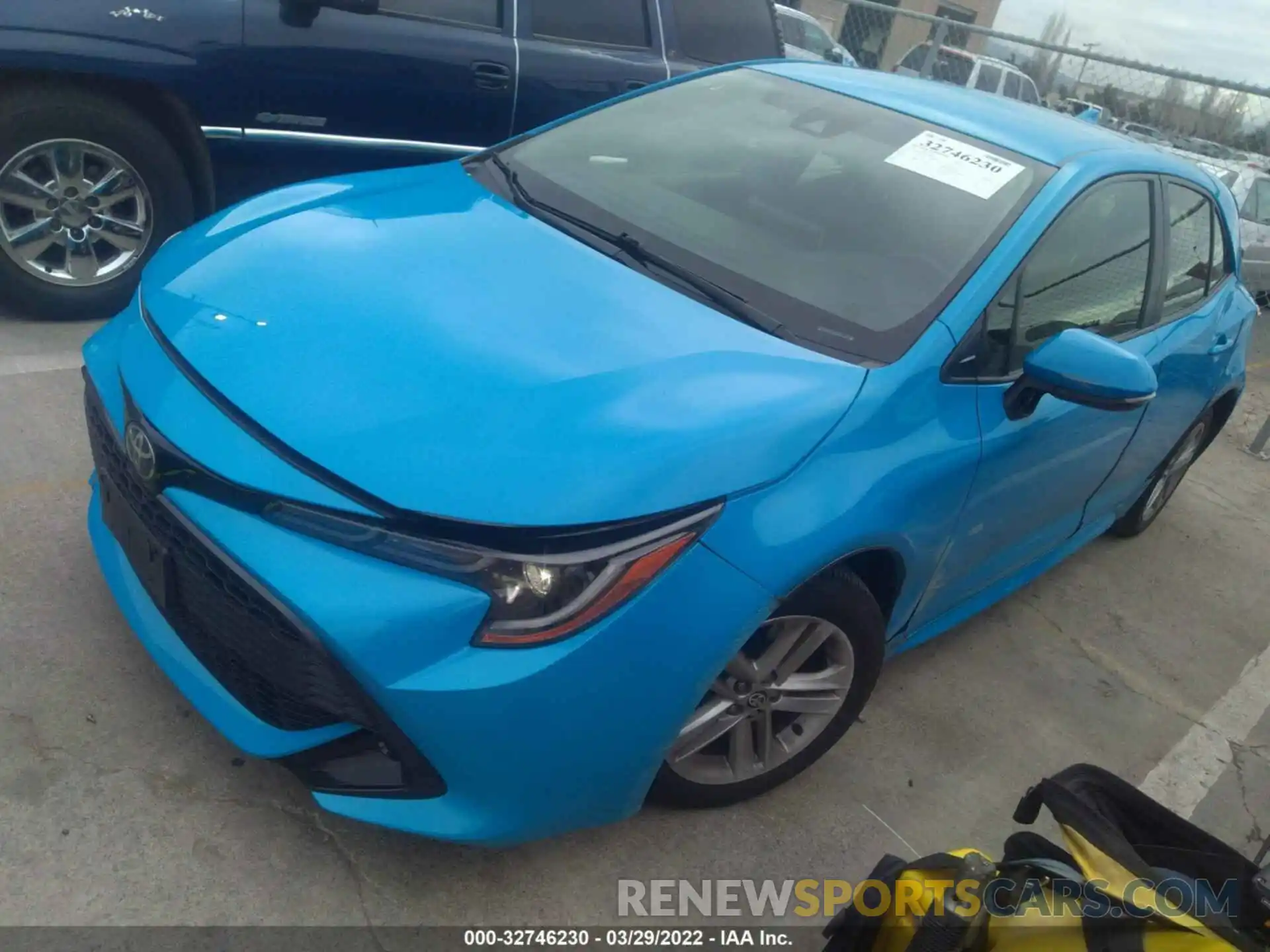 2 Photograph of a damaged car JTNK4RBE8K3029382 TOYOTA COROLLA HATCHBACK 2019