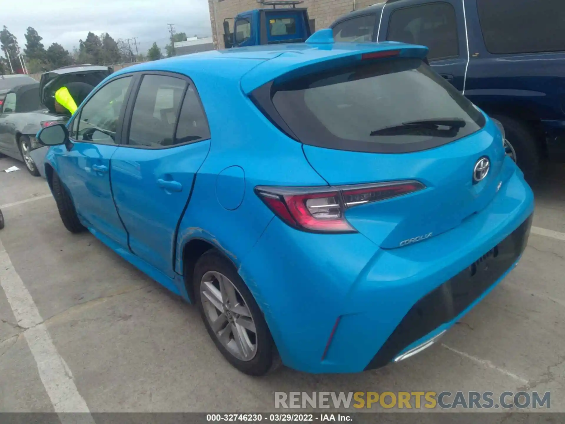 3 Photograph of a damaged car JTNK4RBE8K3029382 TOYOTA COROLLA HATCHBACK 2019