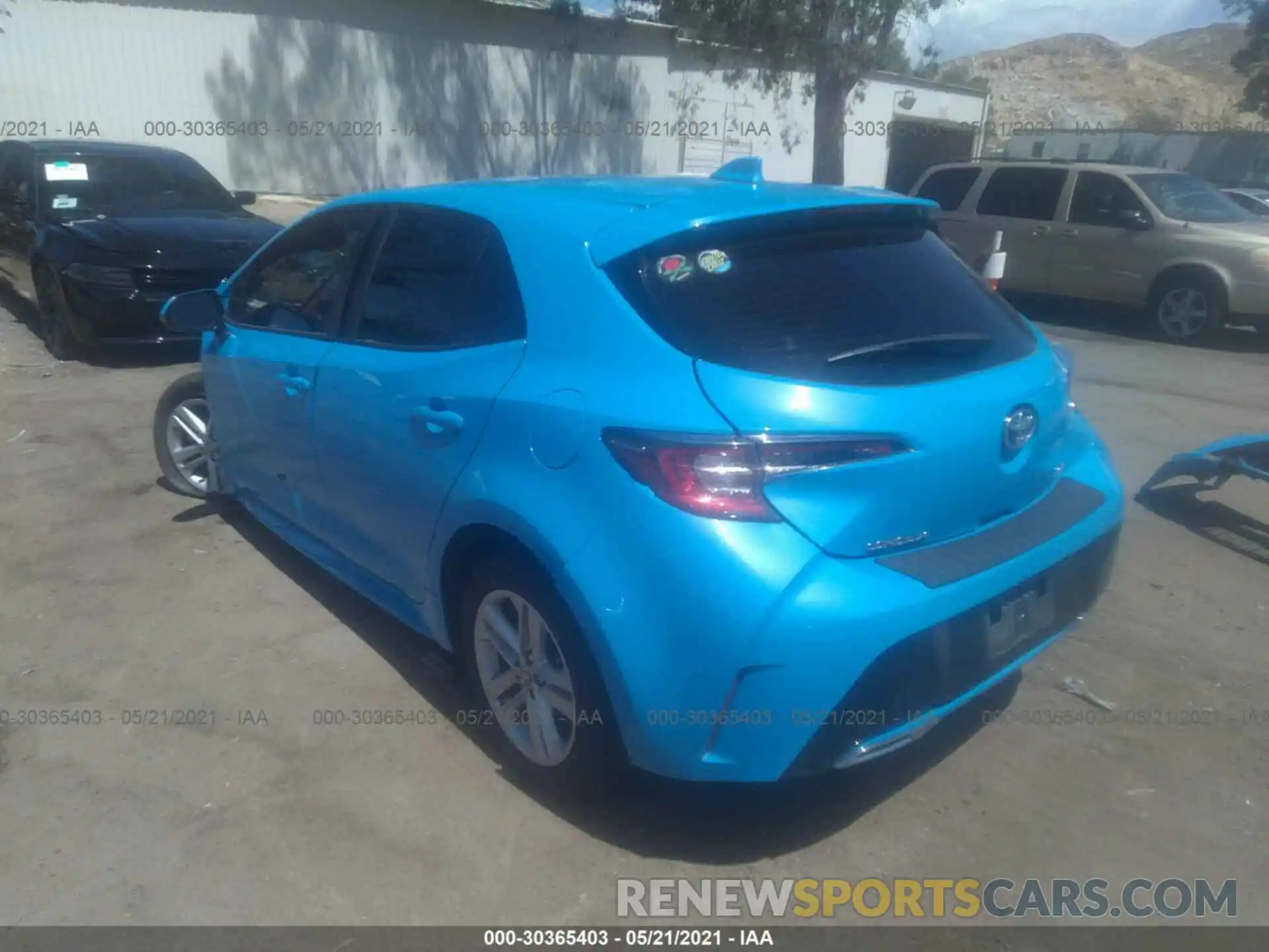 3 Photograph of a damaged car JTNK4RBE8K3031679 TOYOTA COROLLA HATCHBACK 2019