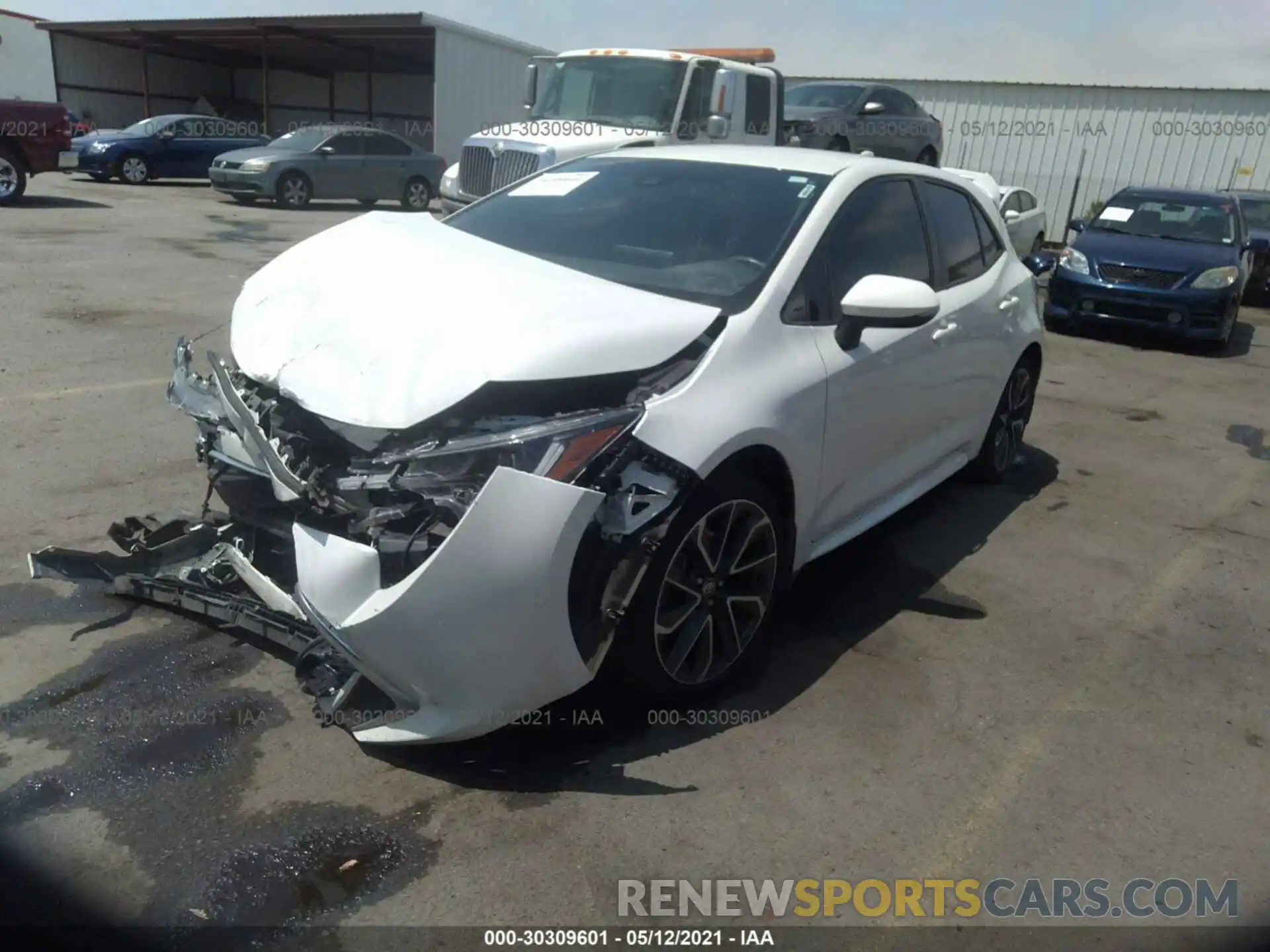 2 Photograph of a damaged car JTNK4RBE8K3039569 TOYOTA COROLLA HATCHBACK 2019