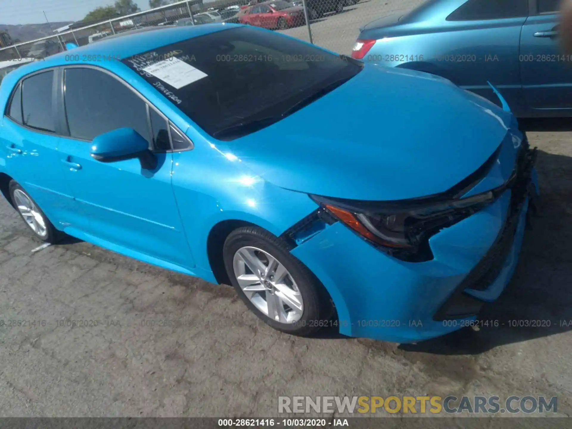 1 Photograph of a damaged car JTNK4RBE8K3051835 TOYOTA COROLLA HATCHBACK 2019