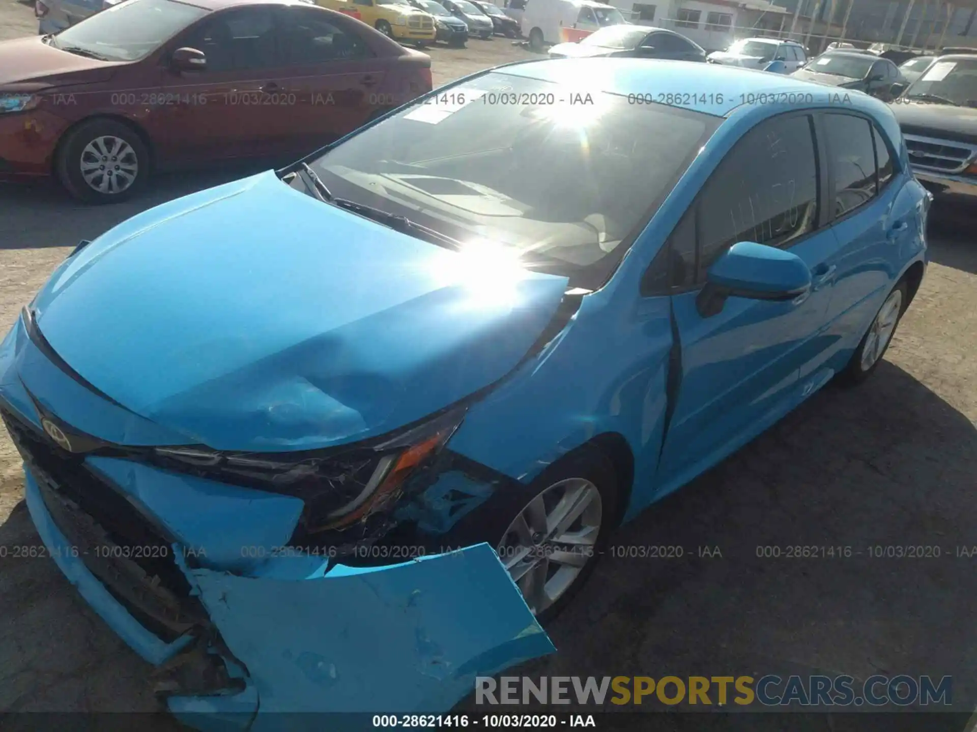 2 Photograph of a damaged car JTNK4RBE8K3051835 TOYOTA COROLLA HATCHBACK 2019