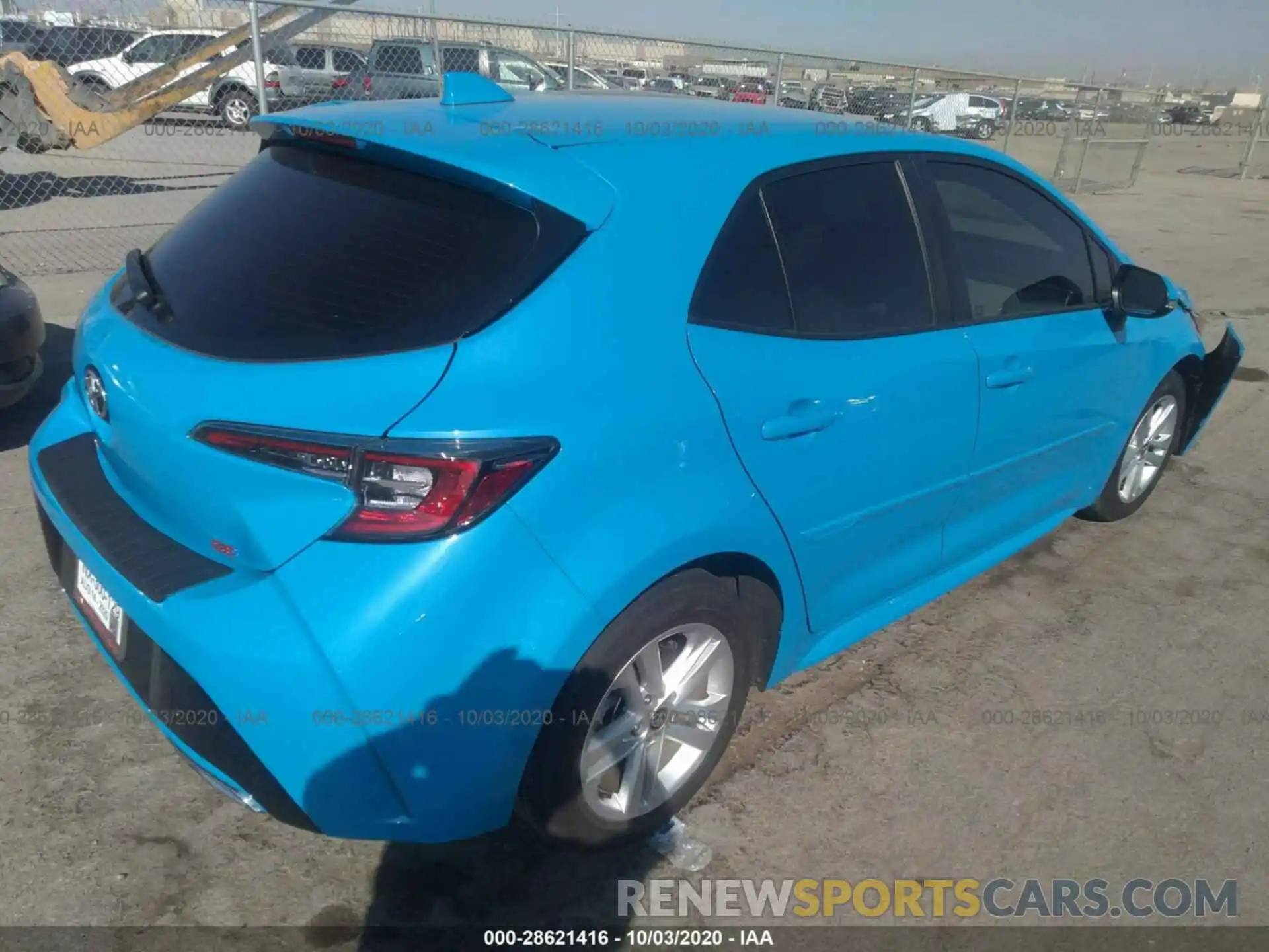 4 Photograph of a damaged car JTNK4RBE8K3051835 TOYOTA COROLLA HATCHBACK 2019