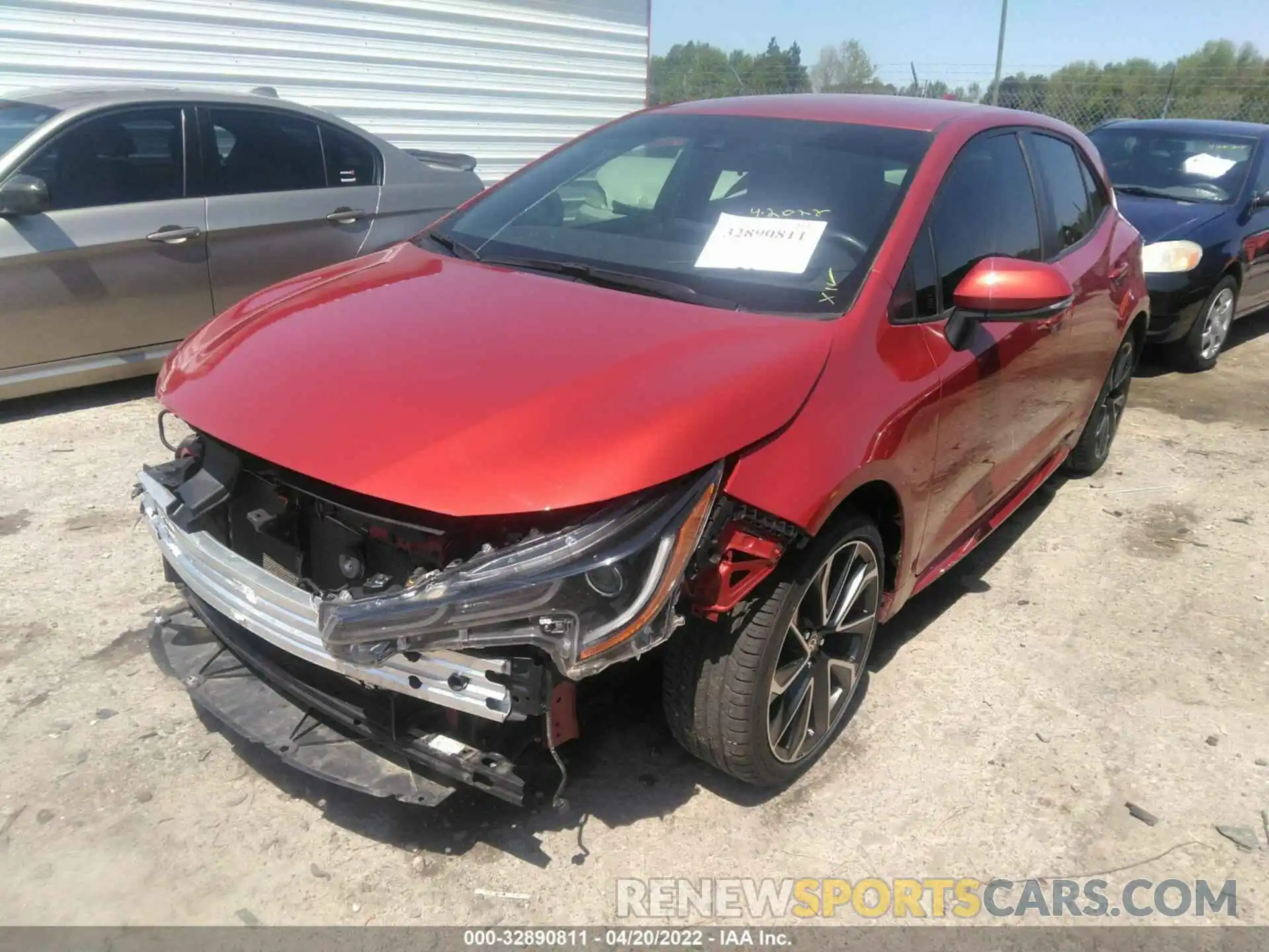 2 Photograph of a damaged car JTNK4RBE8K3056615 TOYOTA COROLLA HATCHBACK 2019