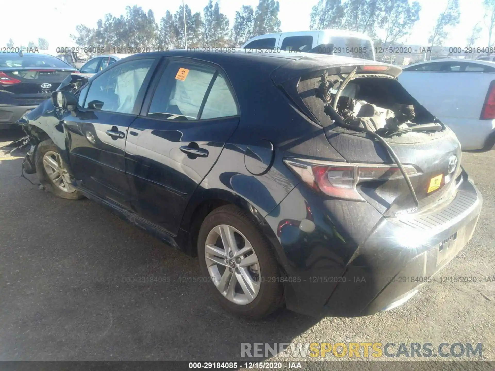 3 Photograph of a damaged car JTNK4RBE8K3063497 TOYOTA COROLLA HATCHBACK 2019