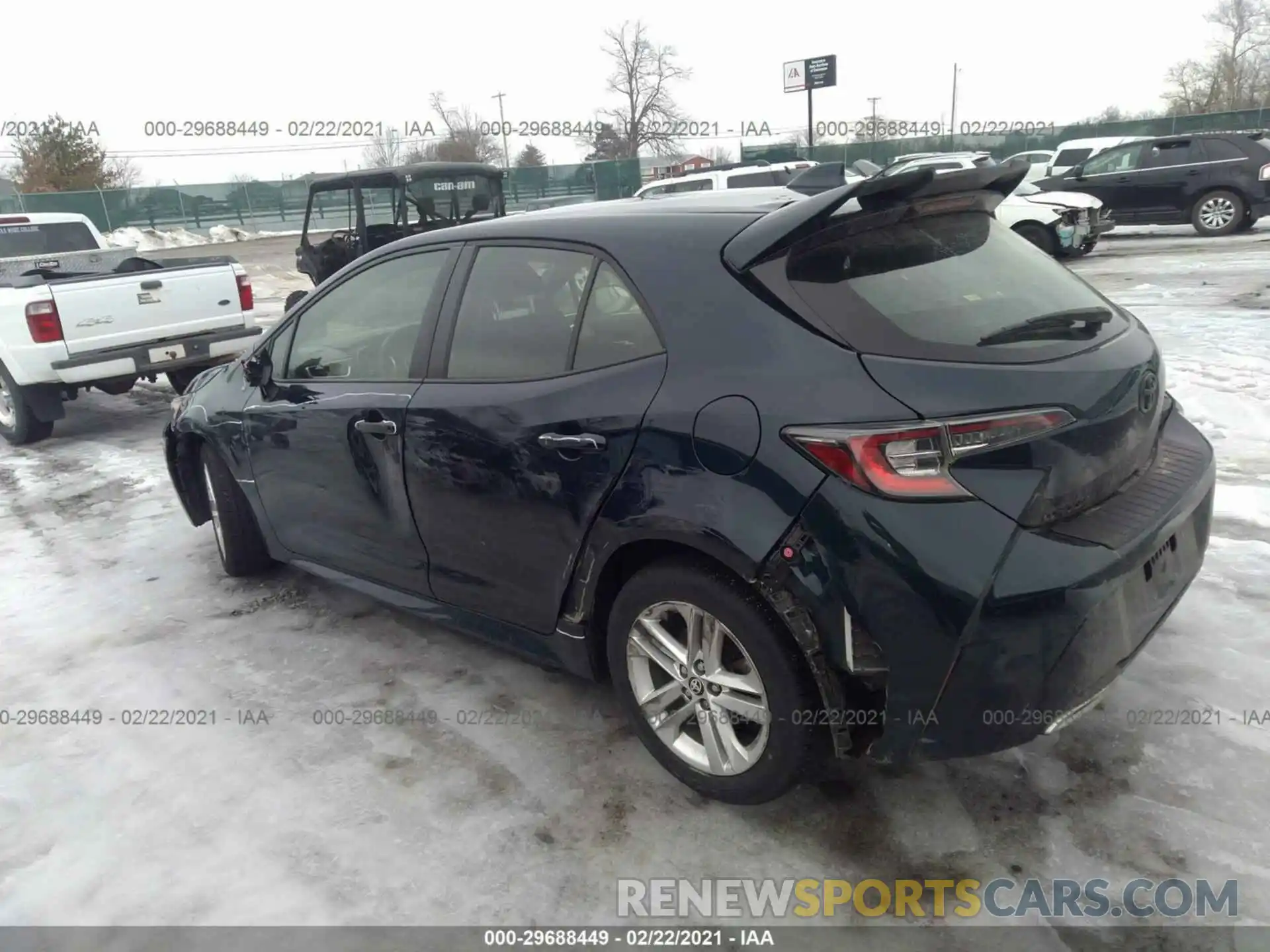 3 Photograph of a damaged car JTNK4RBE8K3063922 TOYOTA COROLLA HATCHBACK 2019