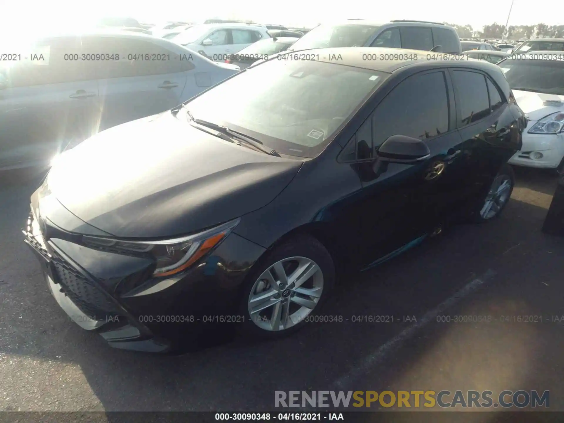 2 Photograph of a damaged car JTNK4RBE8K3066674 TOYOTA COROLLA HATCHBACK 2019