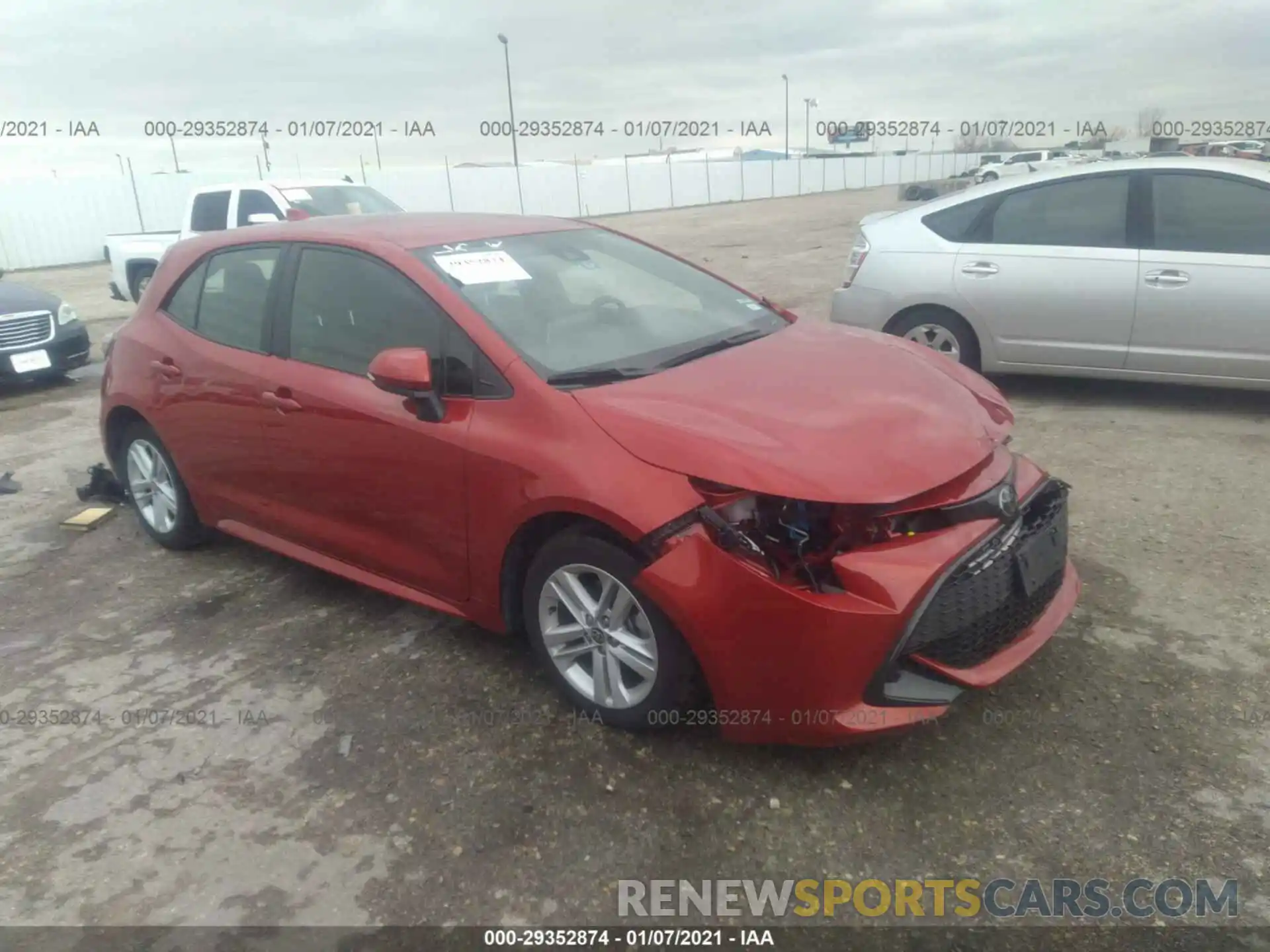 1 Photograph of a damaged car JTNK4RBE8K3071082 TOYOTA COROLLA HATCHBACK 2019