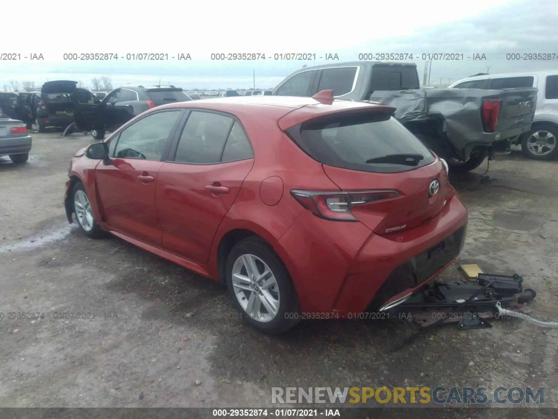 3 Photograph of a damaged car JTNK4RBE8K3071082 TOYOTA COROLLA HATCHBACK 2019