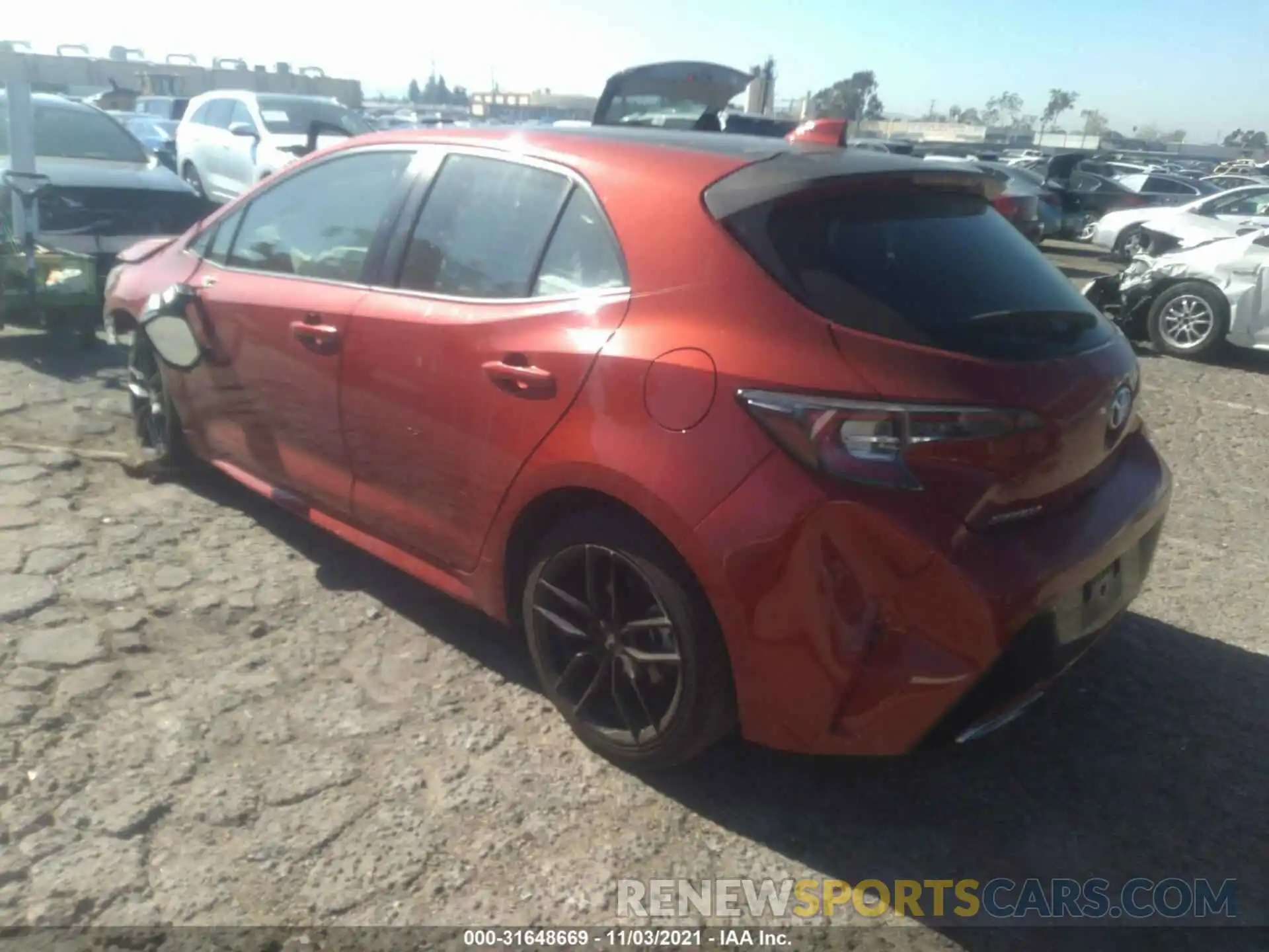 3 Photograph of a damaged car JTNK4RBE9K3009724 TOYOTA COROLLA HATCHBACK 2019