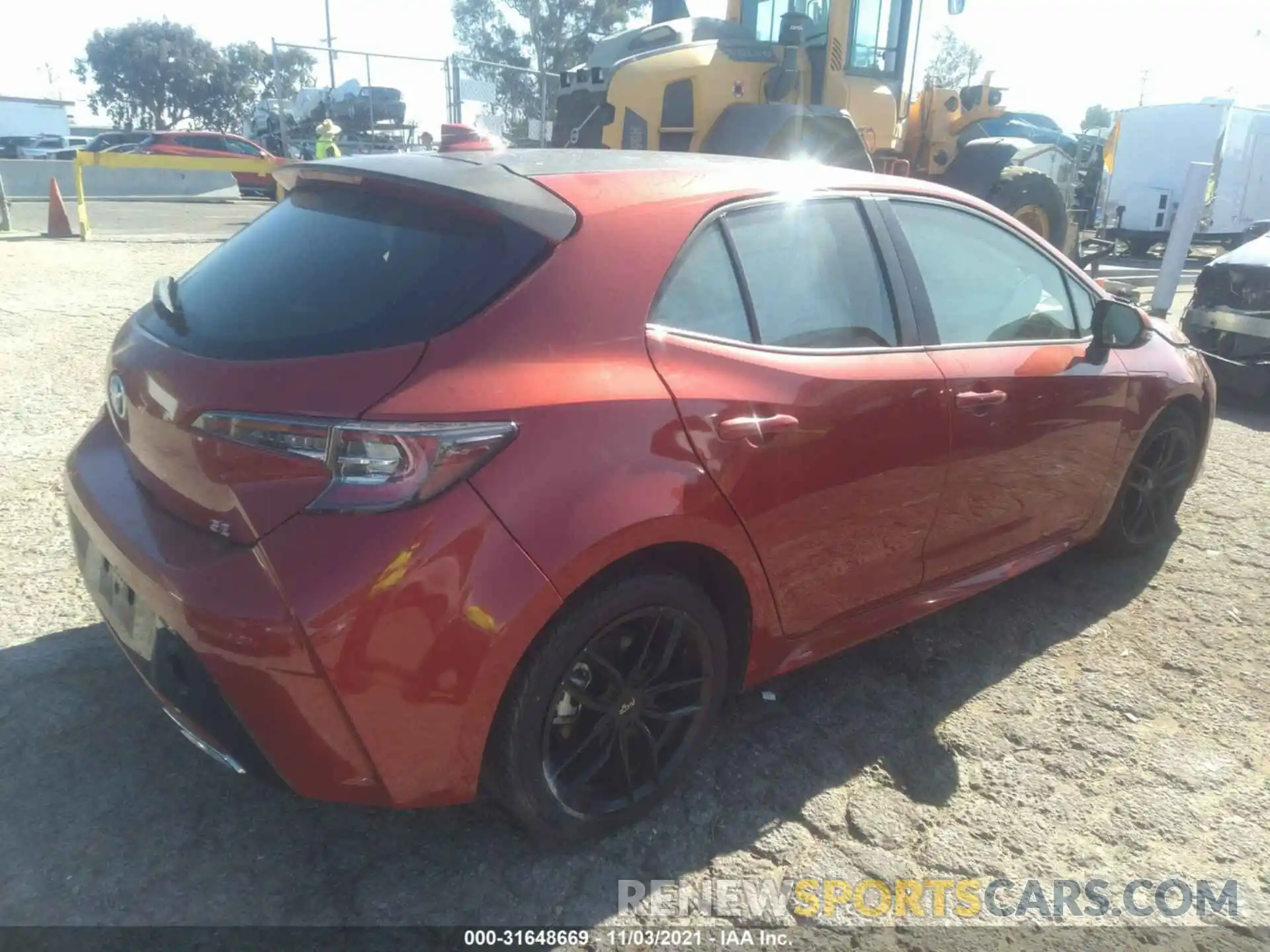 4 Photograph of a damaged car JTNK4RBE9K3009724 TOYOTA COROLLA HATCHBACK 2019