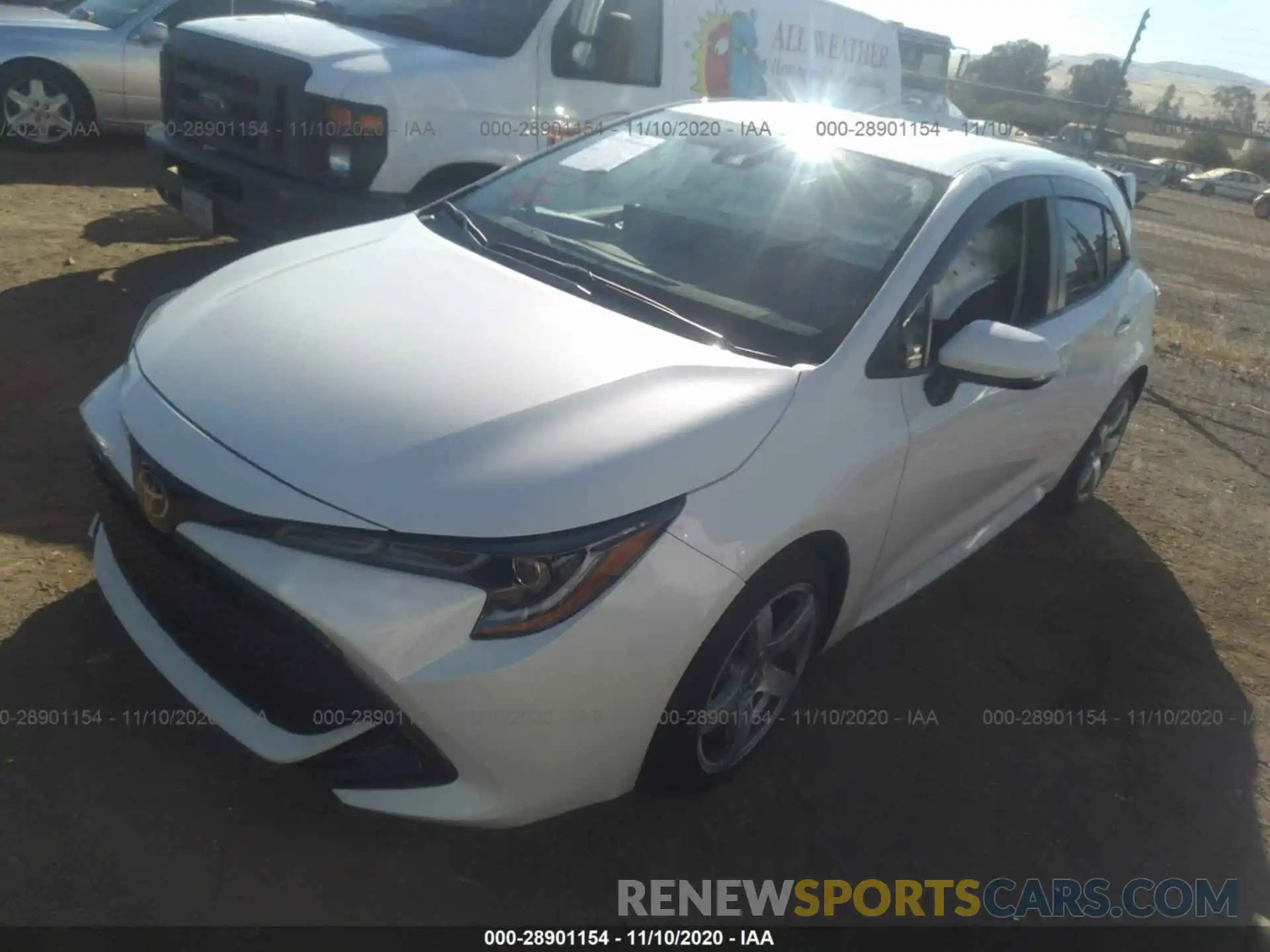 2 Photograph of a damaged car JTNK4RBE9K3010629 TOYOTA COROLLA HATCHBACK 2019