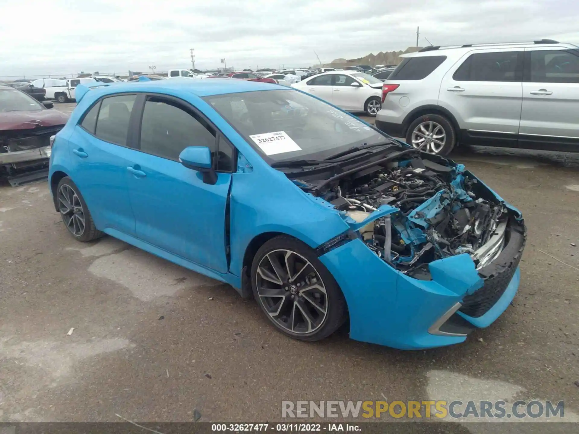 1 Photograph of a damaged car JTNK4RBE9K3012784 TOYOTA COROLLA HATCHBACK 2019