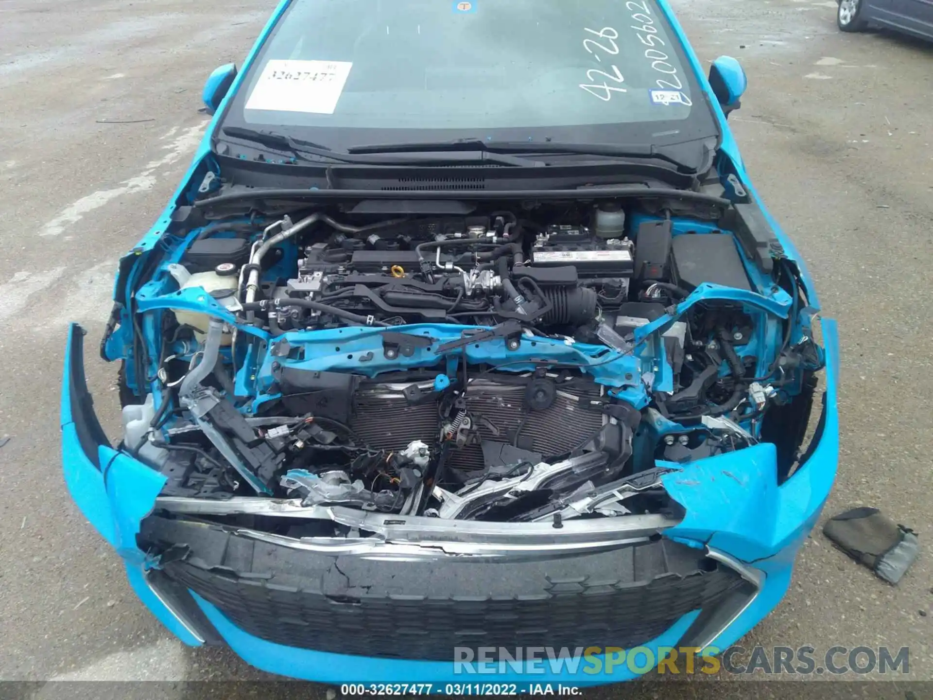 6 Photograph of a damaged car JTNK4RBE9K3012784 TOYOTA COROLLA HATCHBACK 2019