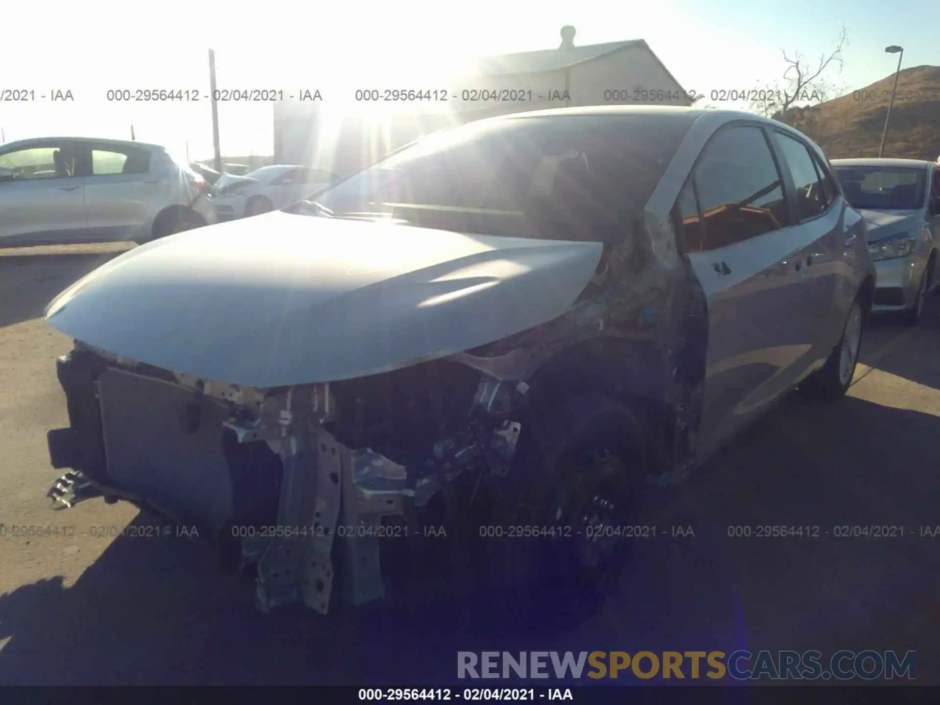 2 Photograph of a damaged car JTNK4RBE9K3013045 TOYOTA COROLLA HATCHBACK 2019