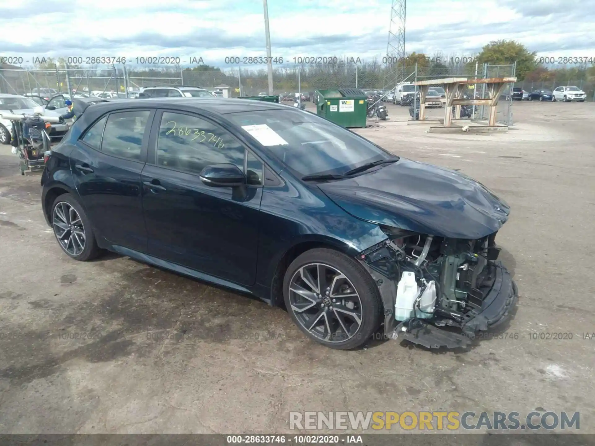 1 Photograph of a damaged car JTNK4RBE9K3019802 TOYOTA COROLLA HATCHBACK 2019