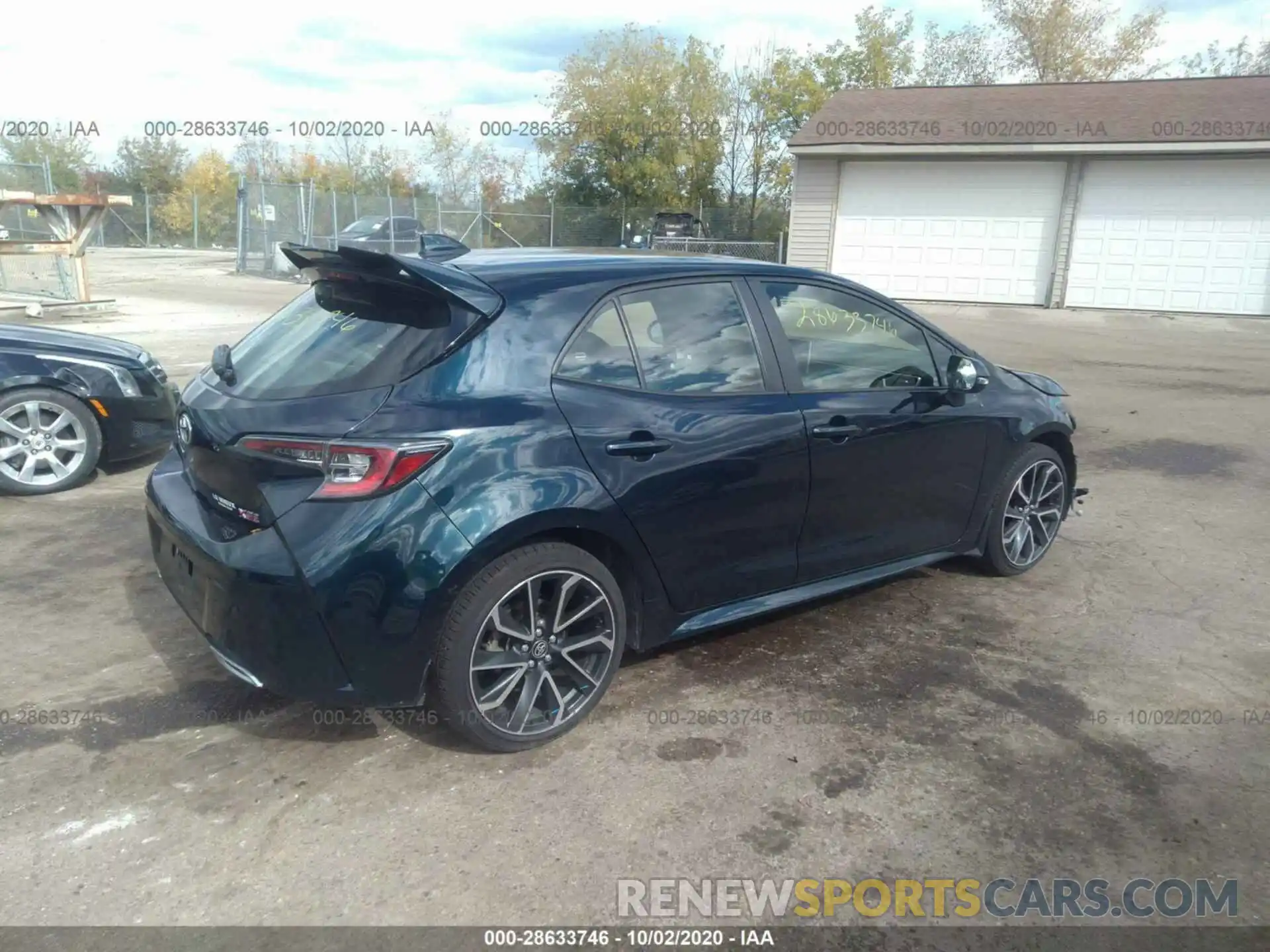 4 Photograph of a damaged car JTNK4RBE9K3019802 TOYOTA COROLLA HATCHBACK 2019