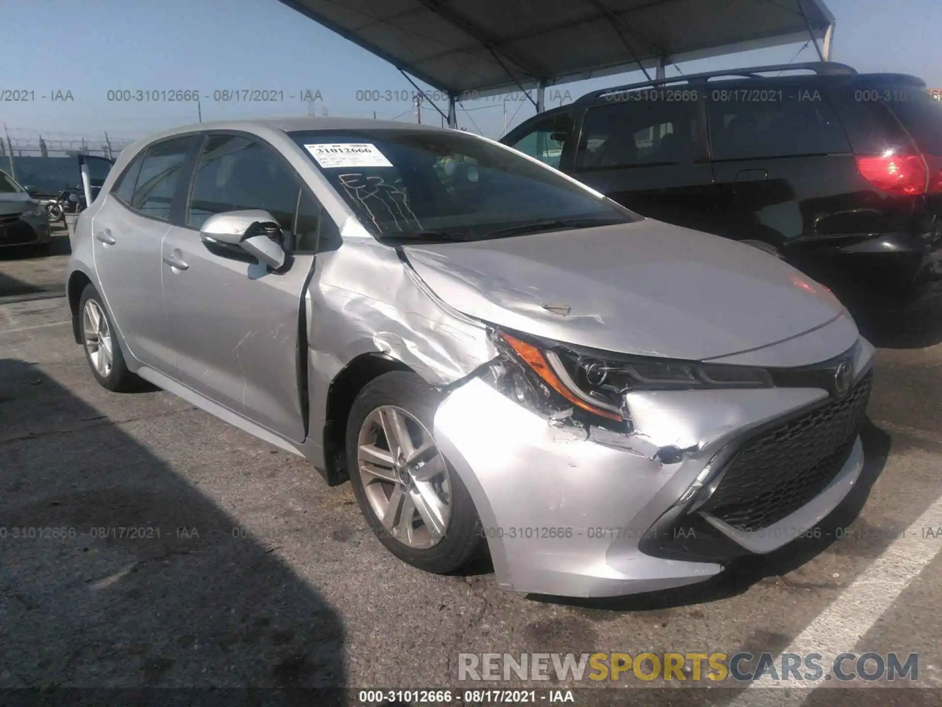 1 Photograph of a damaged car JTNK4RBE9K3022814 TOYOTA COROLLA HATCHBACK 2019