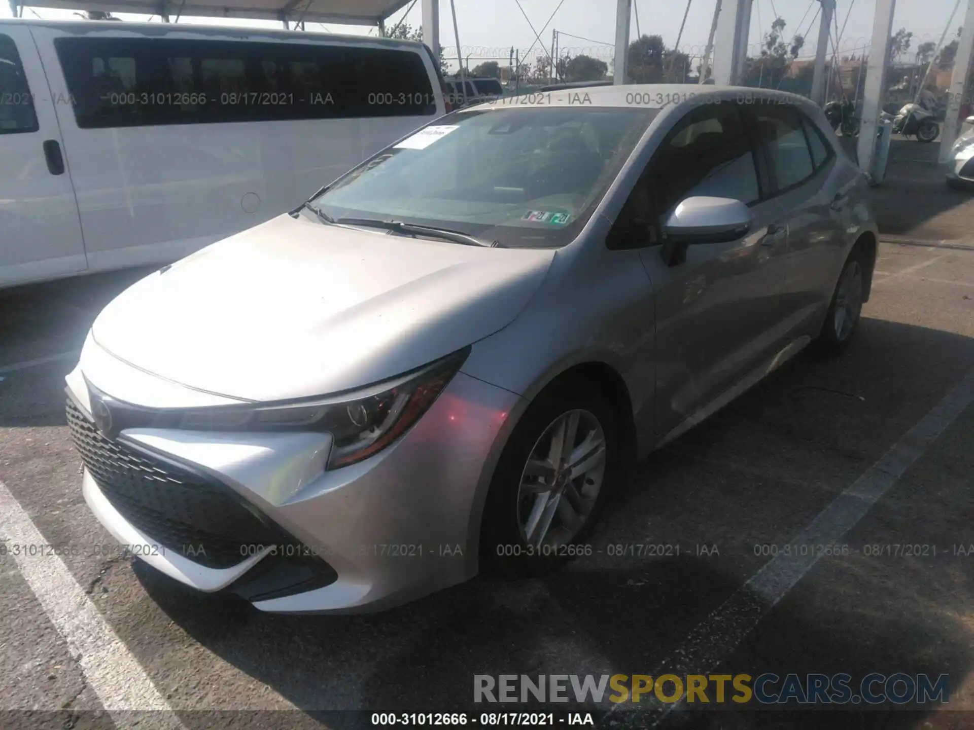 2 Photograph of a damaged car JTNK4RBE9K3022814 TOYOTA COROLLA HATCHBACK 2019