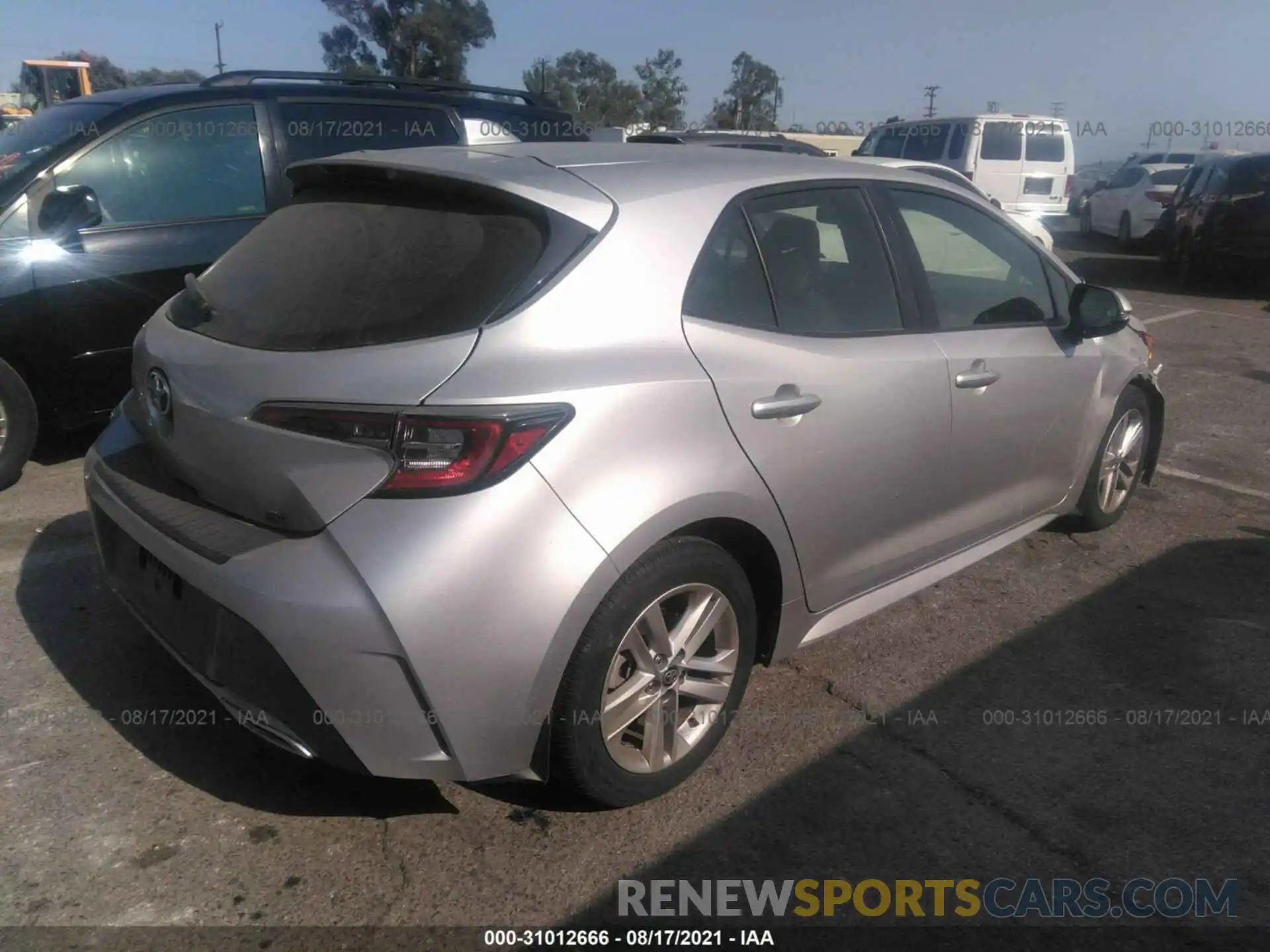 4 Photograph of a damaged car JTNK4RBE9K3022814 TOYOTA COROLLA HATCHBACK 2019