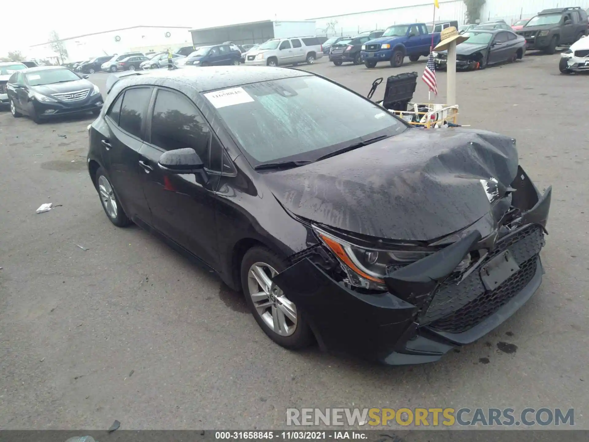 1 Photograph of a damaged car JTNK4RBE9K3025163 TOYOTA COROLLA HATCHBACK 2019