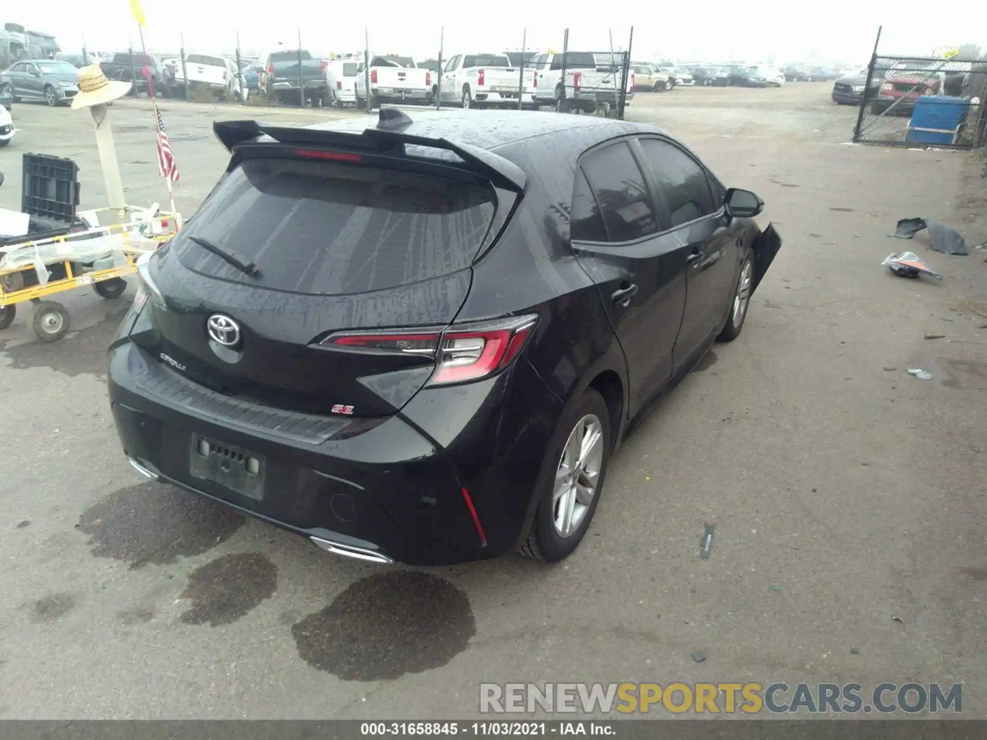 4 Photograph of a damaged car JTNK4RBE9K3025163 TOYOTA COROLLA HATCHBACK 2019