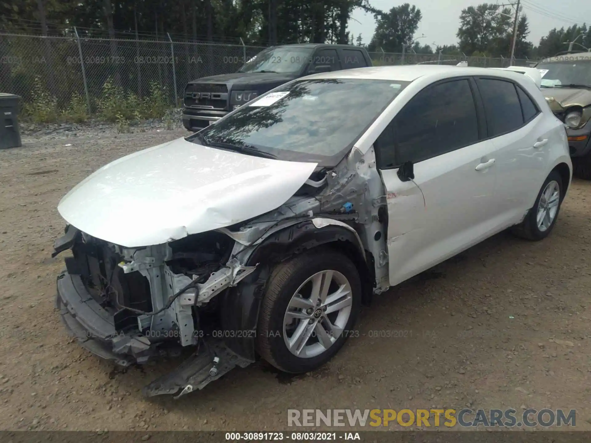 2 Photograph of a damaged car JTNK4RBE9K3028001 TOYOTA COROLLA HATCHBACK 2019