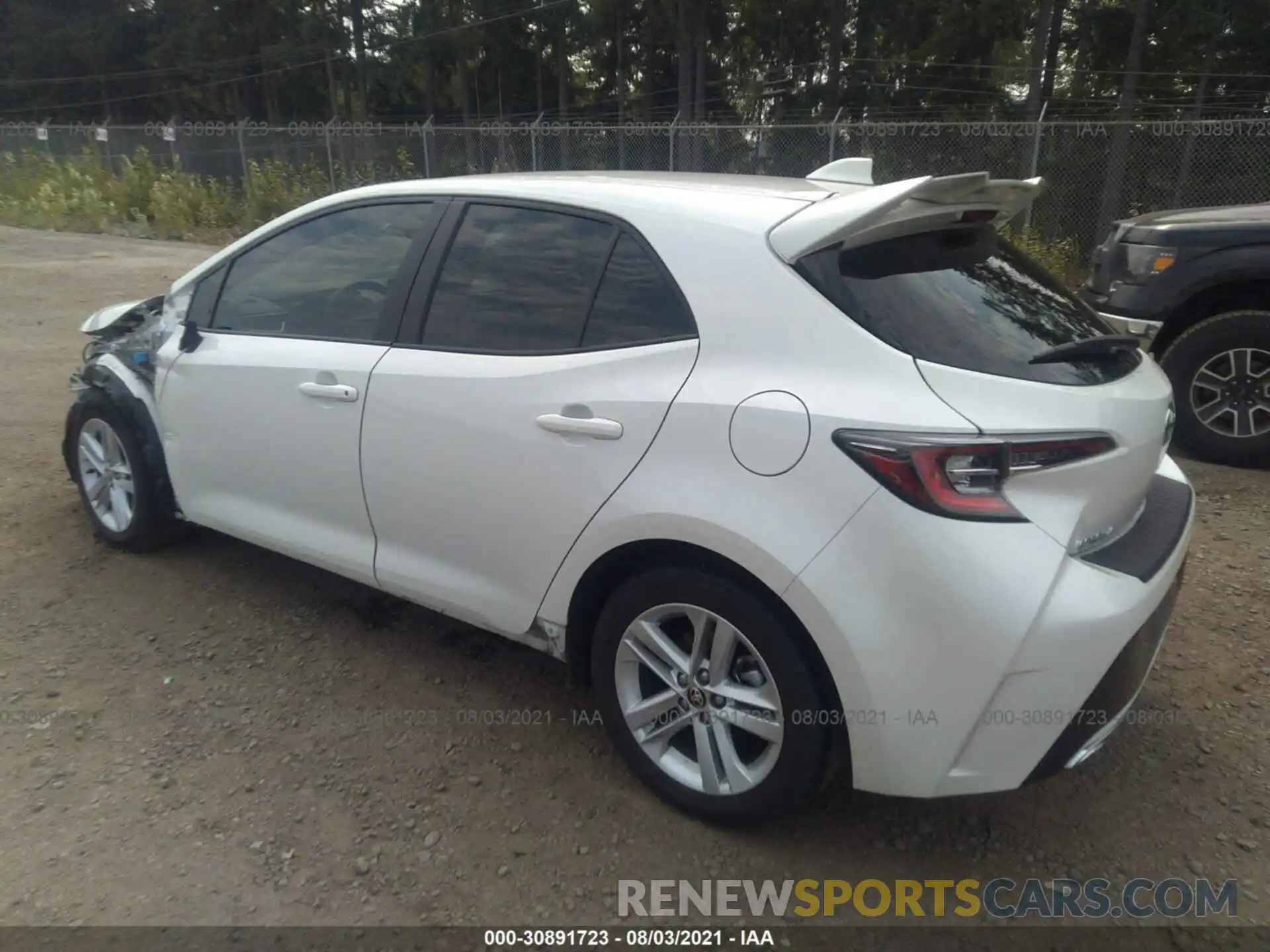 3 Photograph of a damaged car JTNK4RBE9K3028001 TOYOTA COROLLA HATCHBACK 2019