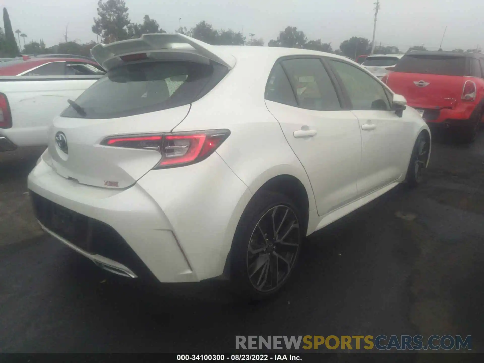 4 Photograph of a damaged car JTNK4RBE9K3031089 TOYOTA COROLLA HATCHBACK 2019