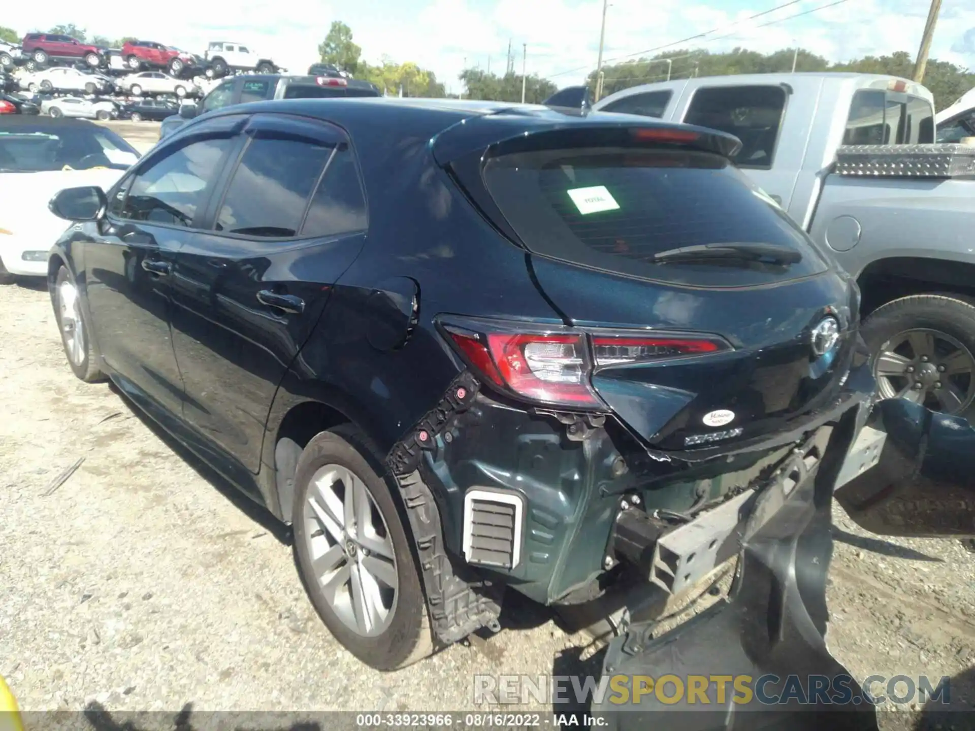 3 Photograph of a damaged car JTNK4RBE9K3031450 TOYOTA COROLLA HATCHBACK 2019