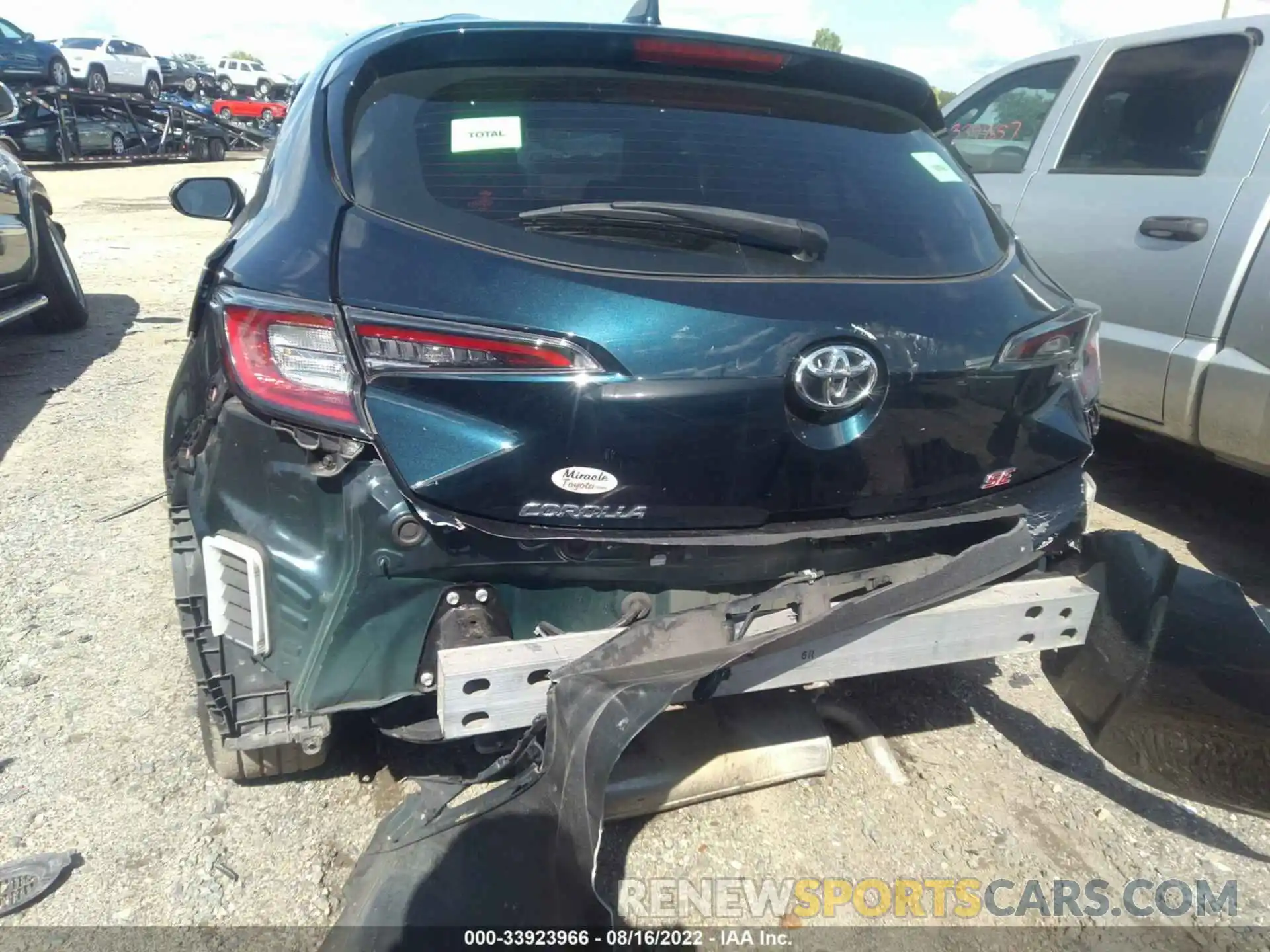 6 Photograph of a damaged car JTNK4RBE9K3031450 TOYOTA COROLLA HATCHBACK 2019