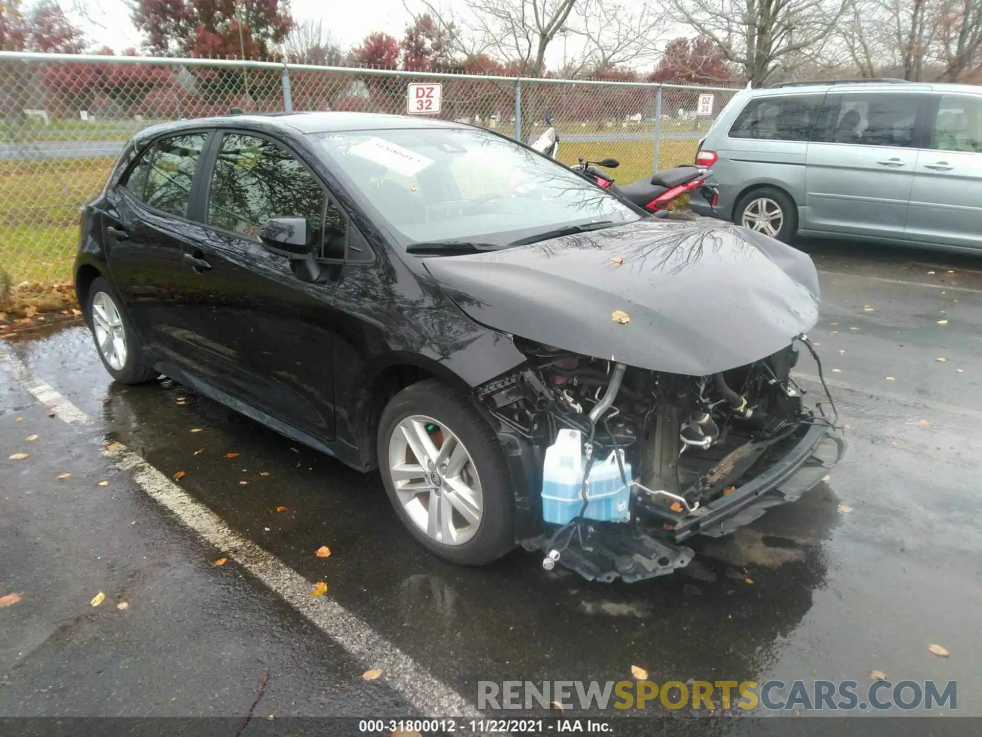 1 Photograph of a damaged car JTNK4RBE9K3038298 TOYOTA COROLLA HATCHBACK 2019