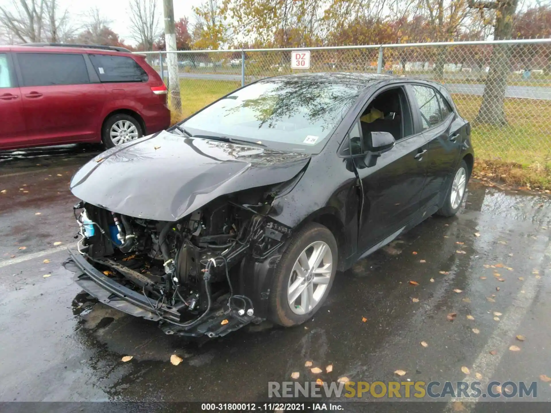 2 Photograph of a damaged car JTNK4RBE9K3038298 TOYOTA COROLLA HATCHBACK 2019