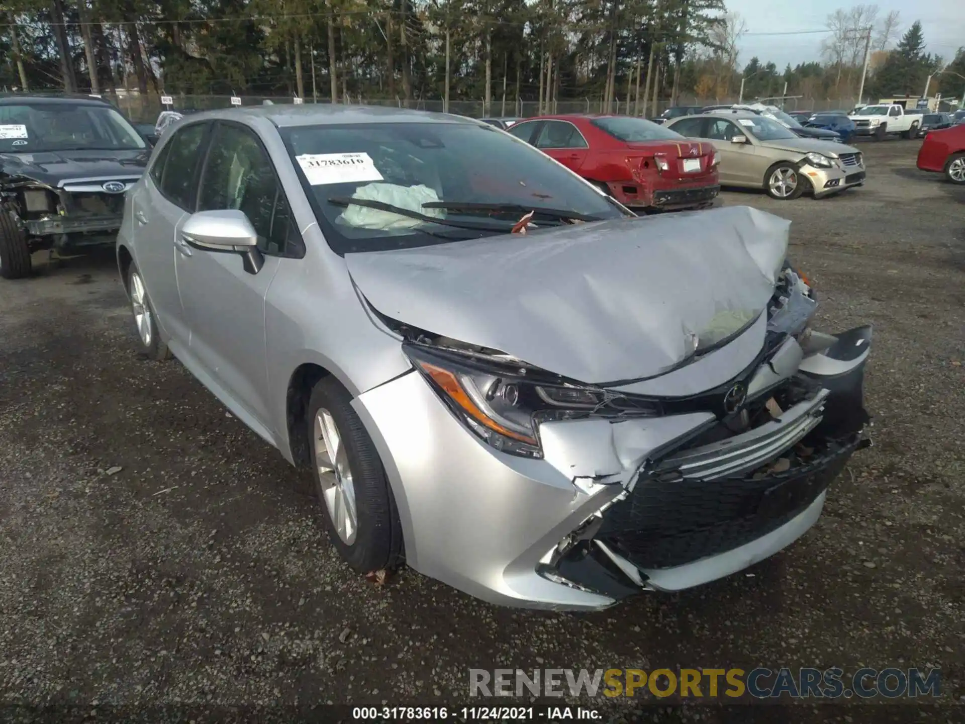 1 Photograph of a damaged car JTNK4RBE9K3039841 TOYOTA COROLLA HATCHBACK 2019