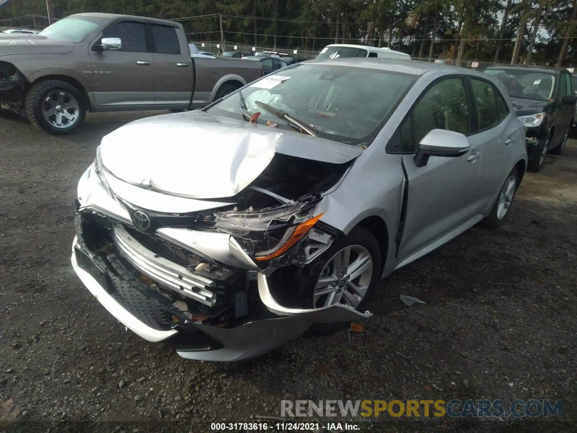 2 Photograph of a damaged car JTNK4RBE9K3039841 TOYOTA COROLLA HATCHBACK 2019