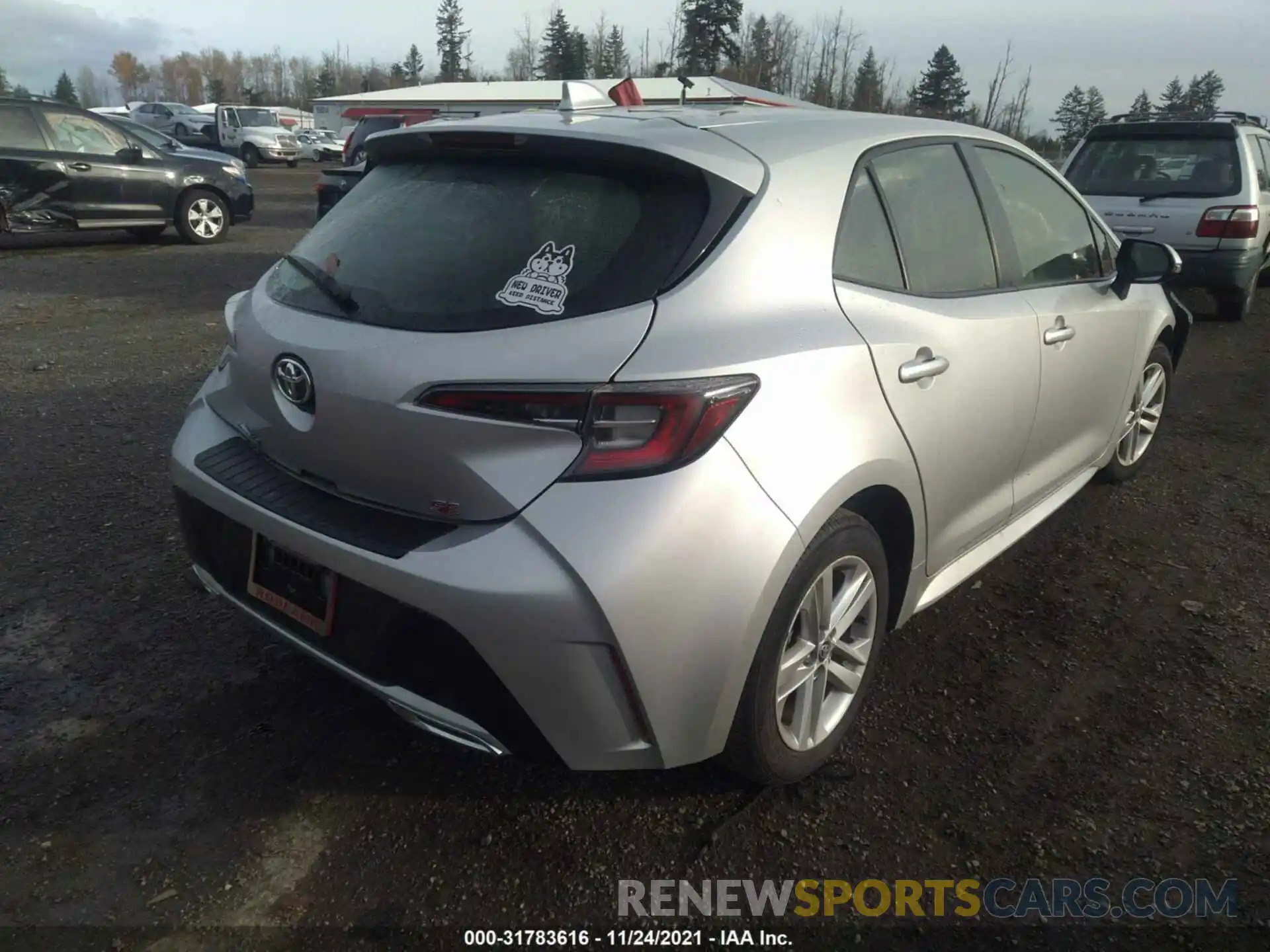 4 Photograph of a damaged car JTNK4RBE9K3039841 TOYOTA COROLLA HATCHBACK 2019