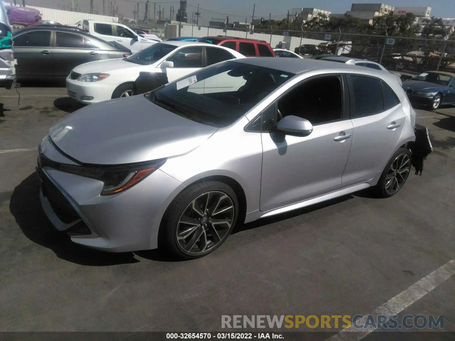 2 Photograph of a damaged car JTNK4RBE9K3043937 TOYOTA COROLLA HATCHBACK 2019