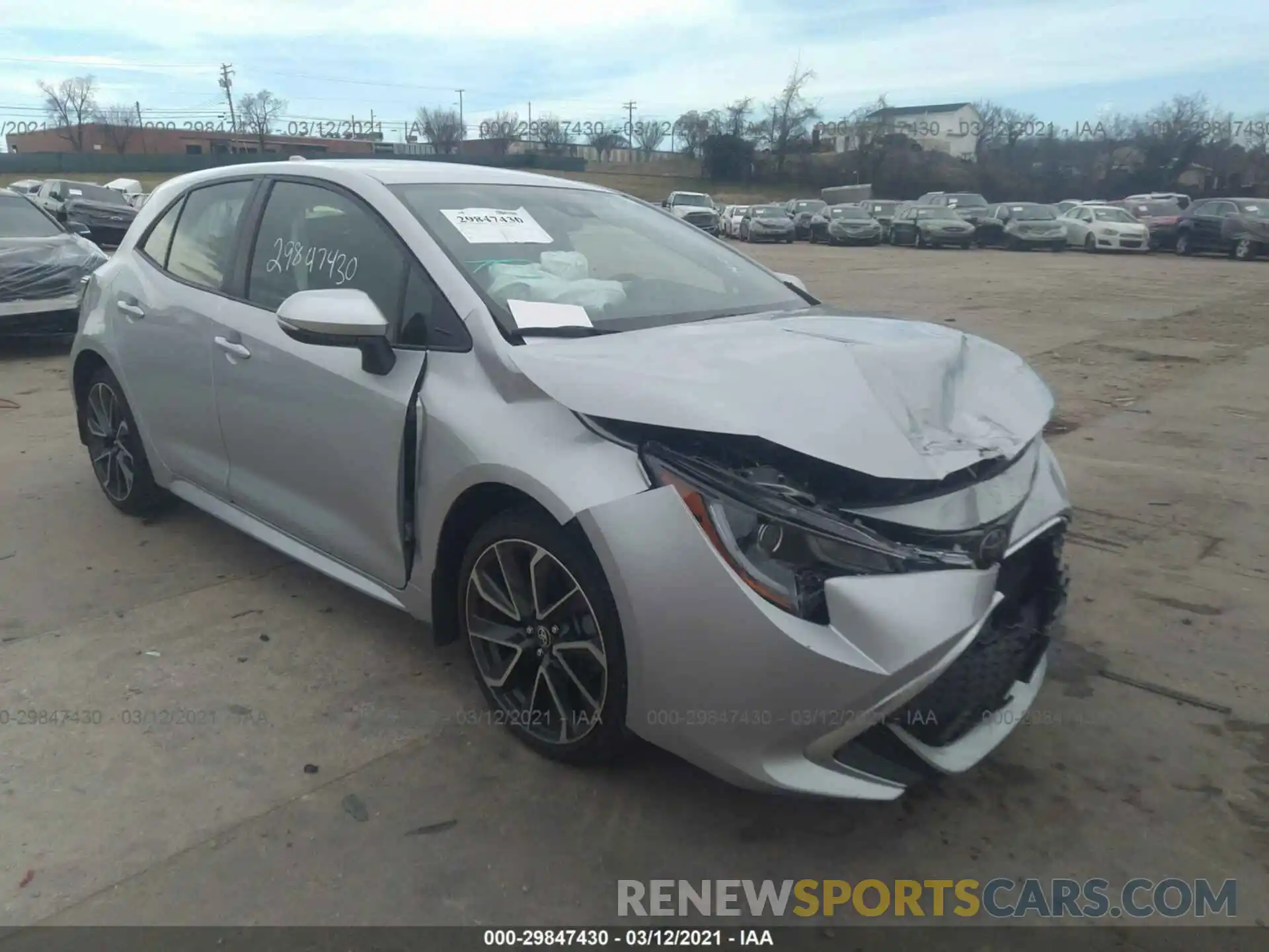 1 Photograph of a damaged car JTNK4RBE9K3044232 TOYOTA COROLLA HATCHBACK 2019