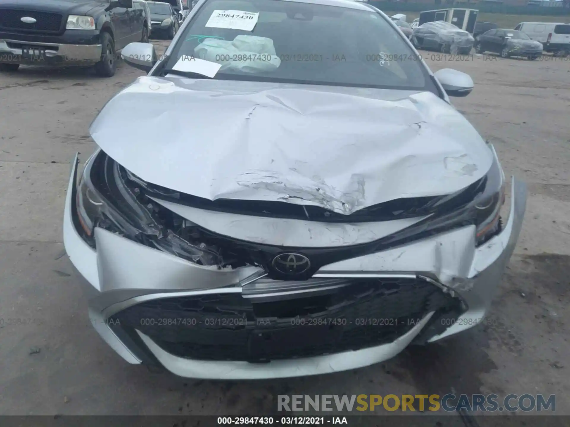 6 Photograph of a damaged car JTNK4RBE9K3044232 TOYOTA COROLLA HATCHBACK 2019