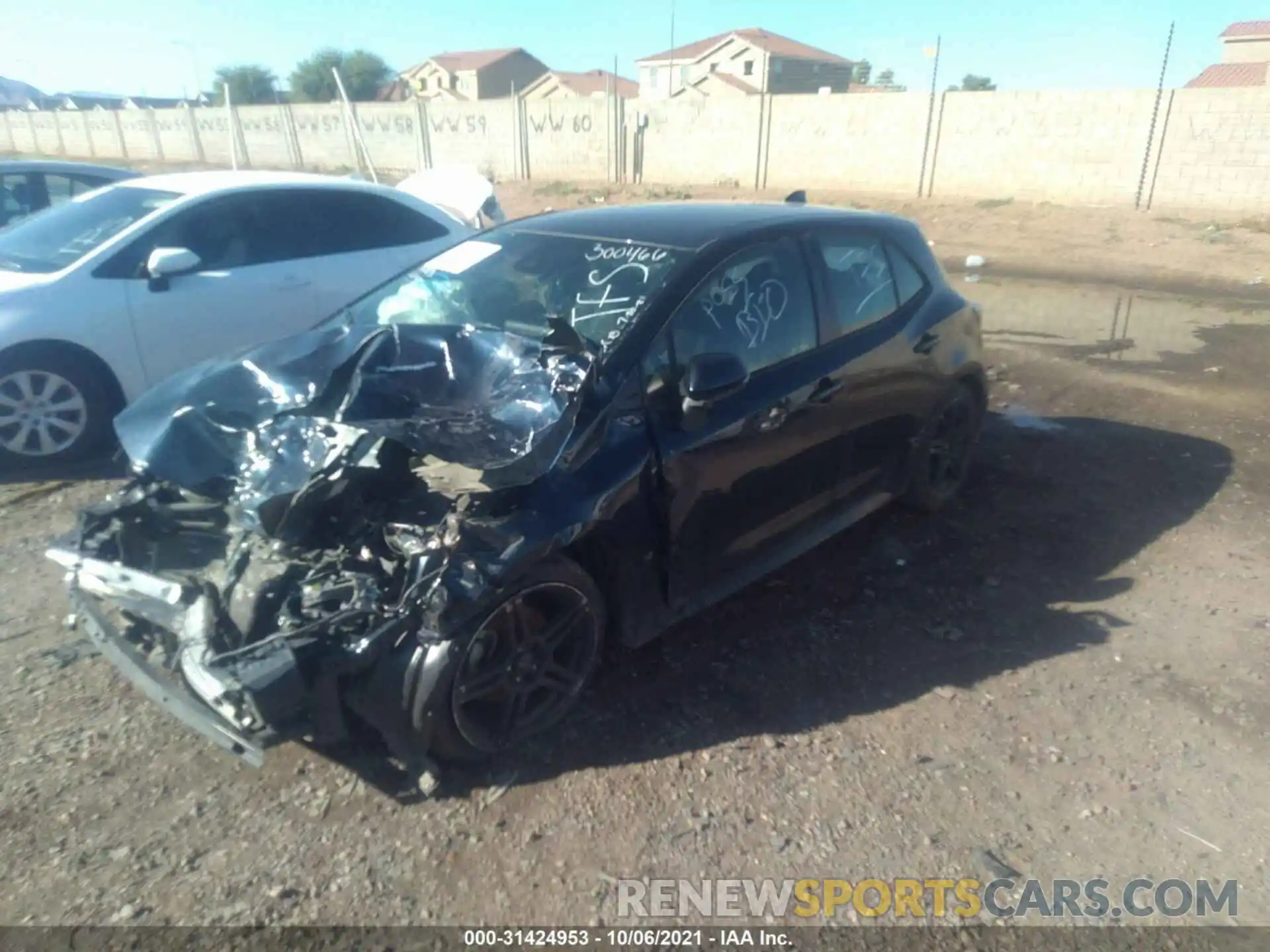 2 Photograph of a damaged car JTNK4RBE9K3044330 TOYOTA COROLLA HATCHBACK 2019