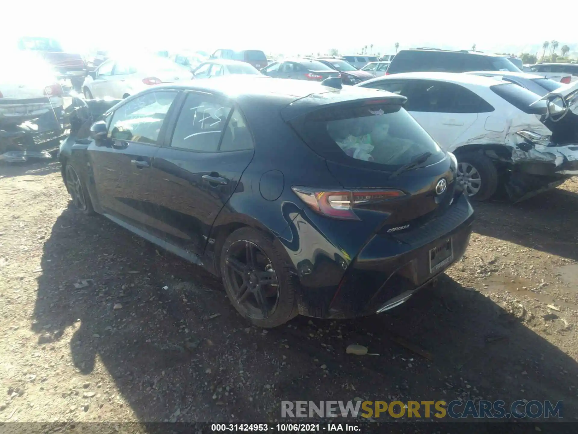 3 Photograph of a damaged car JTNK4RBE9K3044330 TOYOTA COROLLA HATCHBACK 2019