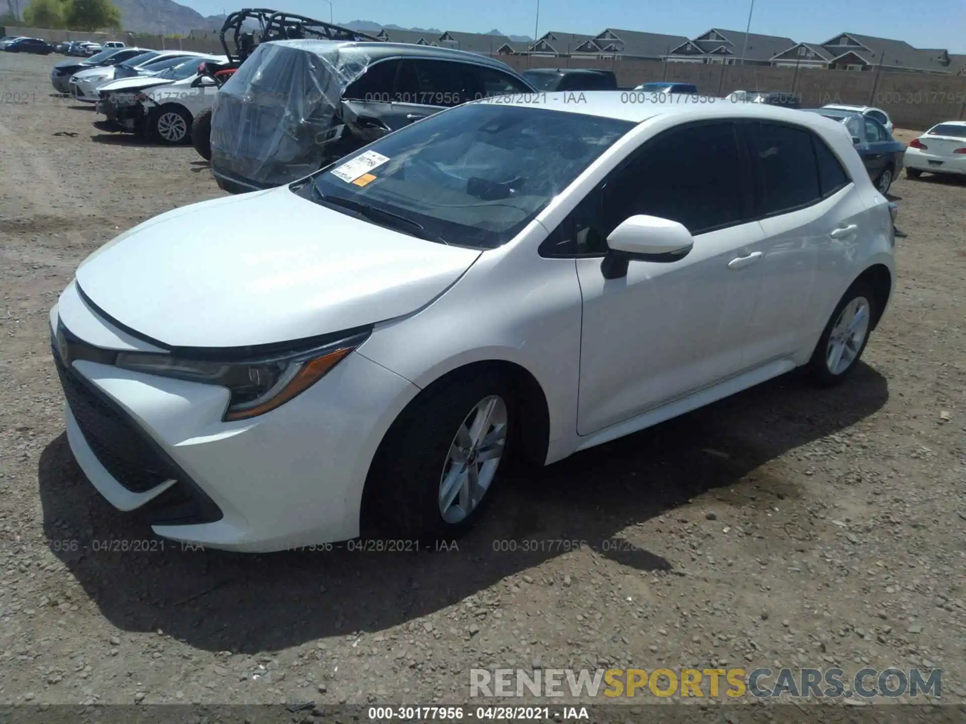 2 Photograph of a damaged car JTNK4RBE9K3048507 TOYOTA COROLLA HATCHBACK 2019