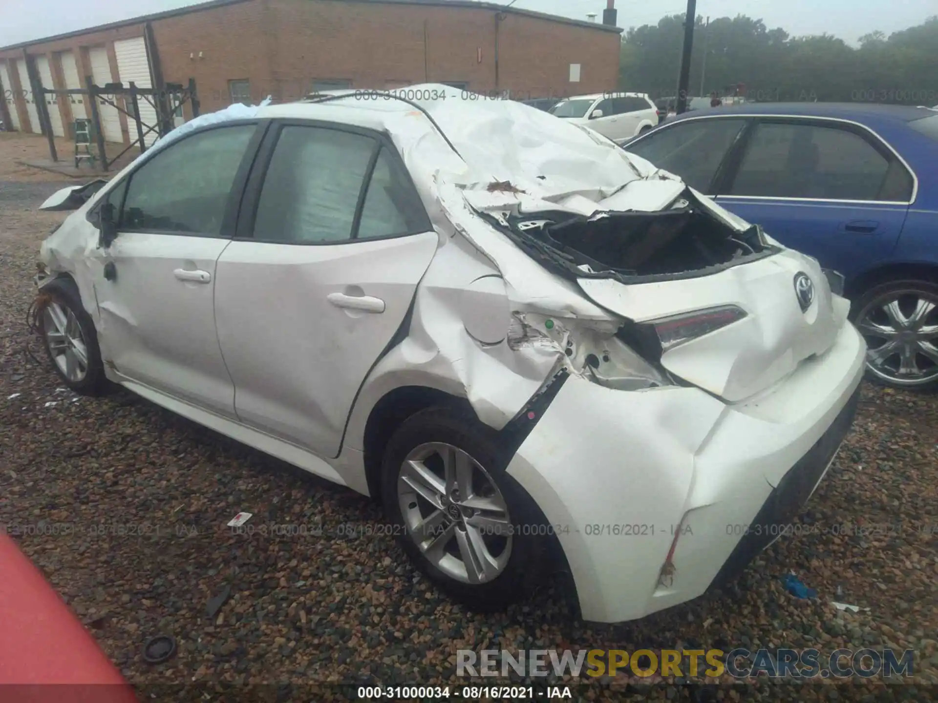 3 Photograph of a damaged car JTNK4RBE9K3051505 TOYOTA COROLLA HATCHBACK 2019