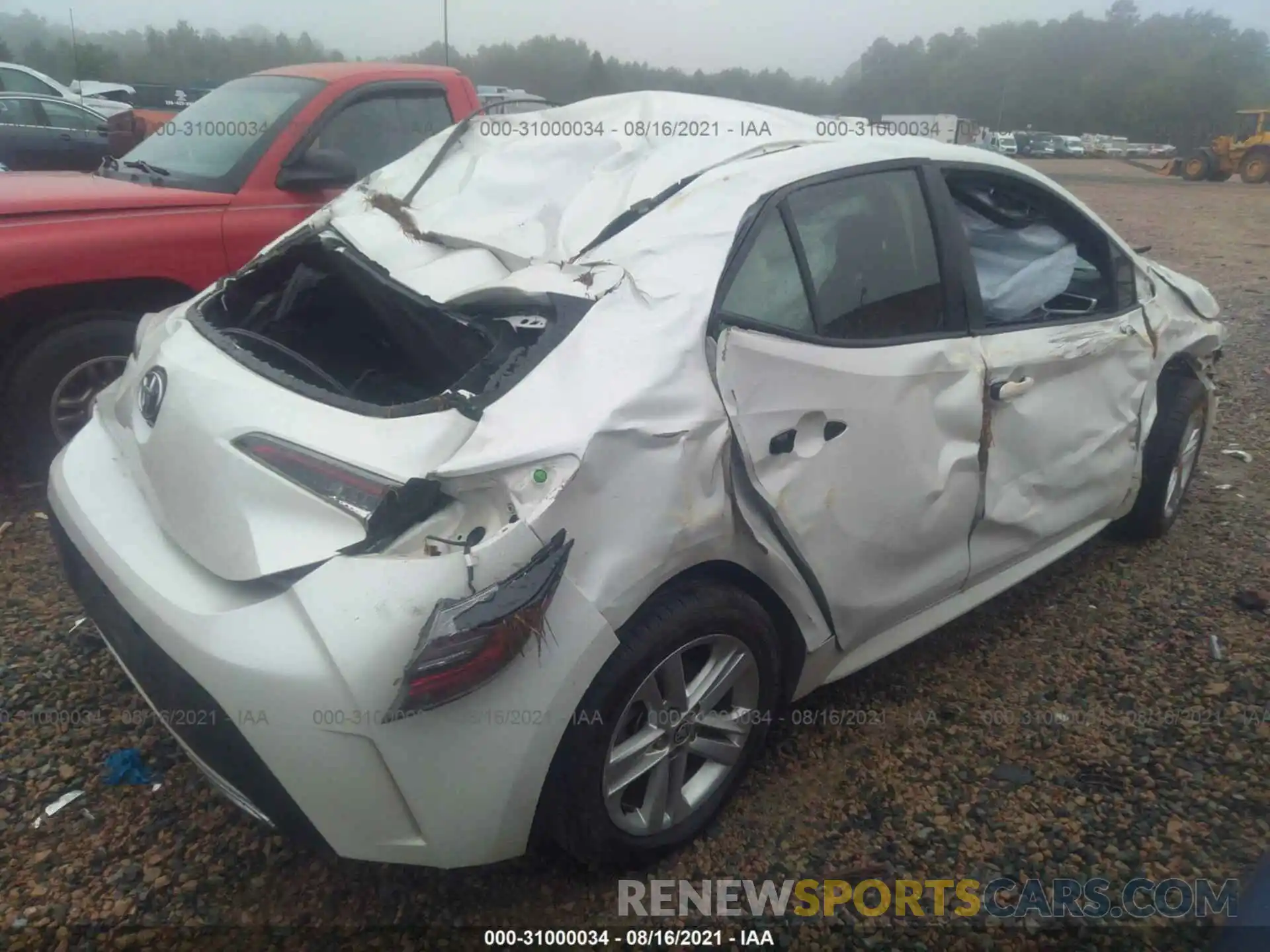 4 Photograph of a damaged car JTNK4RBE9K3051505 TOYOTA COROLLA HATCHBACK 2019