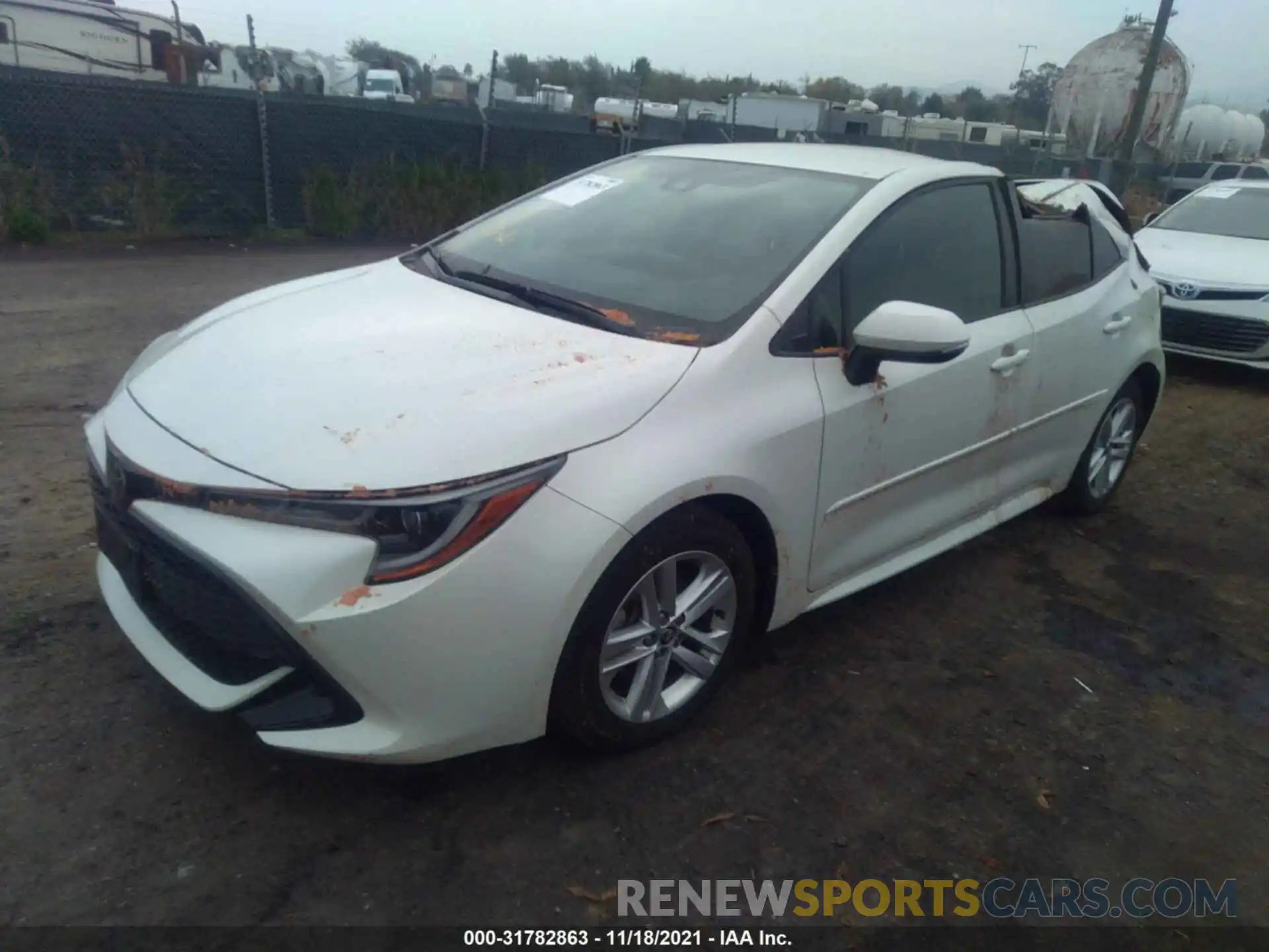 2 Photograph of a damaged car JTNK4RBE9K3052671 TOYOTA COROLLA HATCHBACK 2019