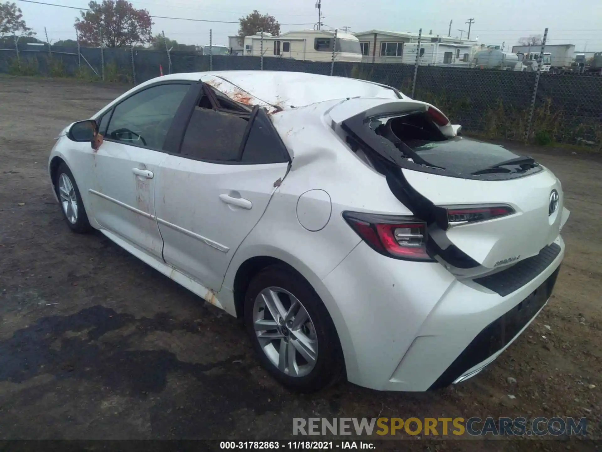 3 Photograph of a damaged car JTNK4RBE9K3052671 TOYOTA COROLLA HATCHBACK 2019