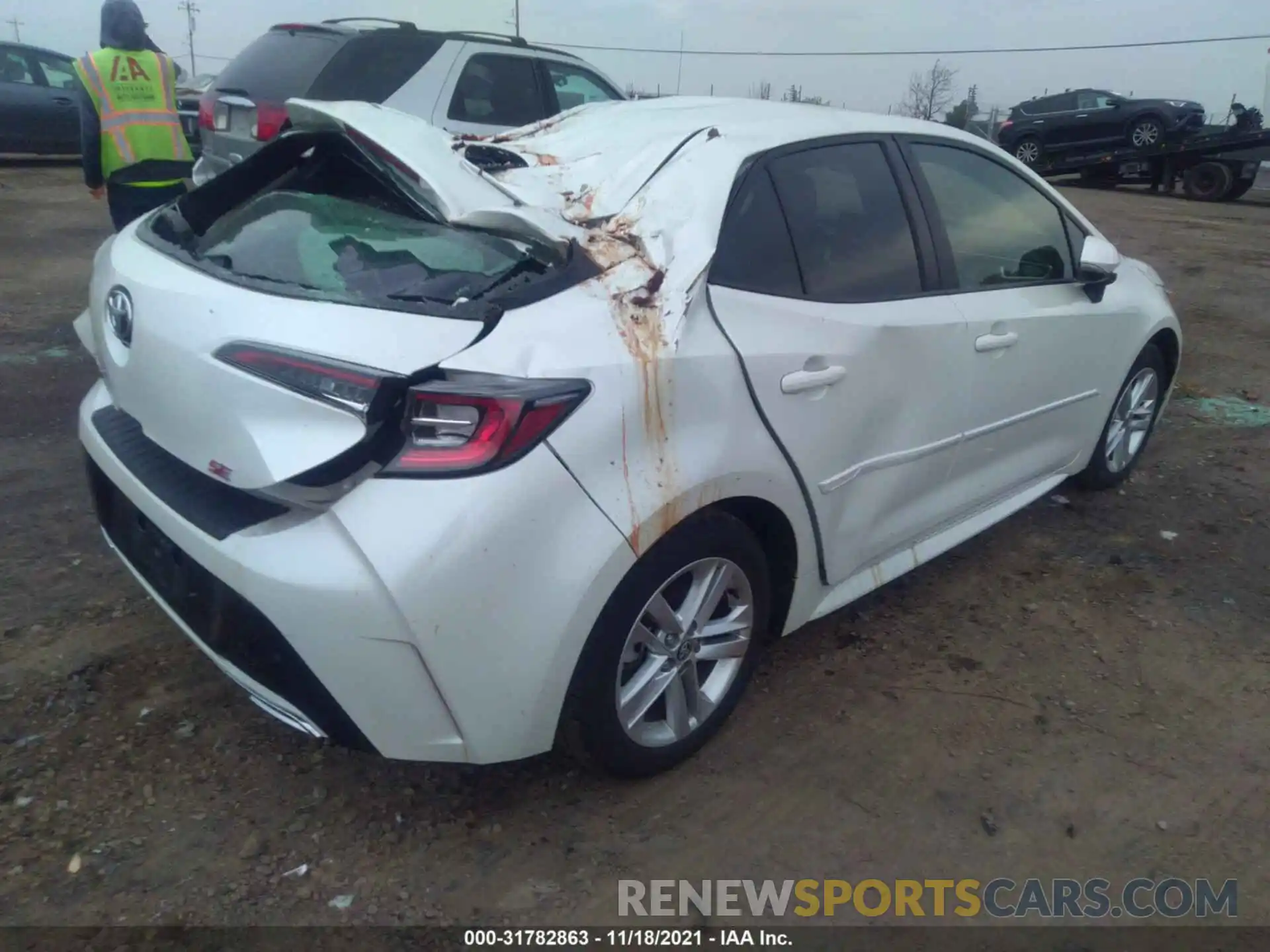 4 Photograph of a damaged car JTNK4RBE9K3052671 TOYOTA COROLLA HATCHBACK 2019