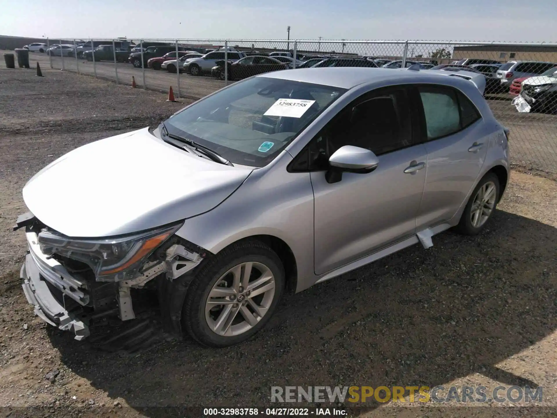 2 Photograph of a damaged car JTNK4RBE9K3052976 TOYOTA COROLLA HATCHBACK 2019