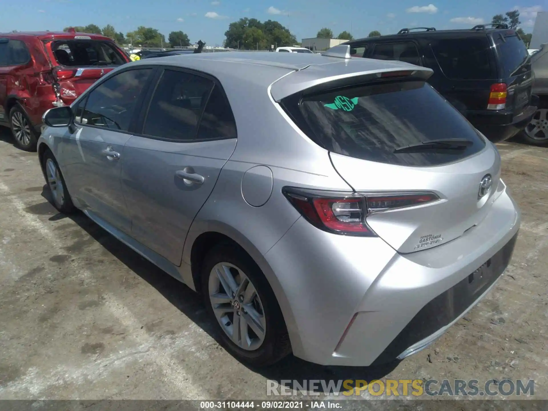 3 Photograph of a damaged car JTNK4RBE9K3059782 TOYOTA COROLLA HATCHBACK 2019