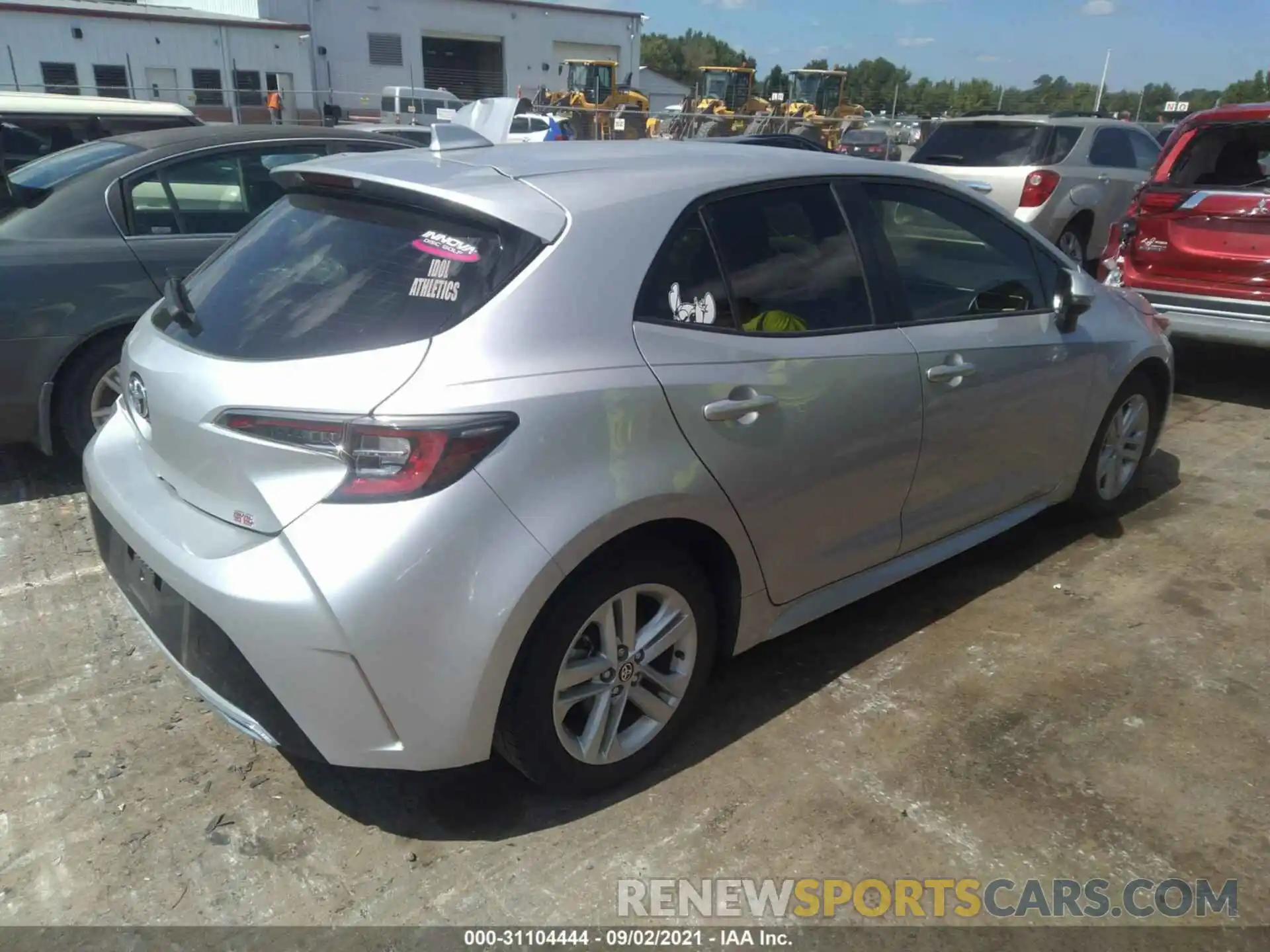 4 Photograph of a damaged car JTNK4RBE9K3059782 TOYOTA COROLLA HATCHBACK 2019